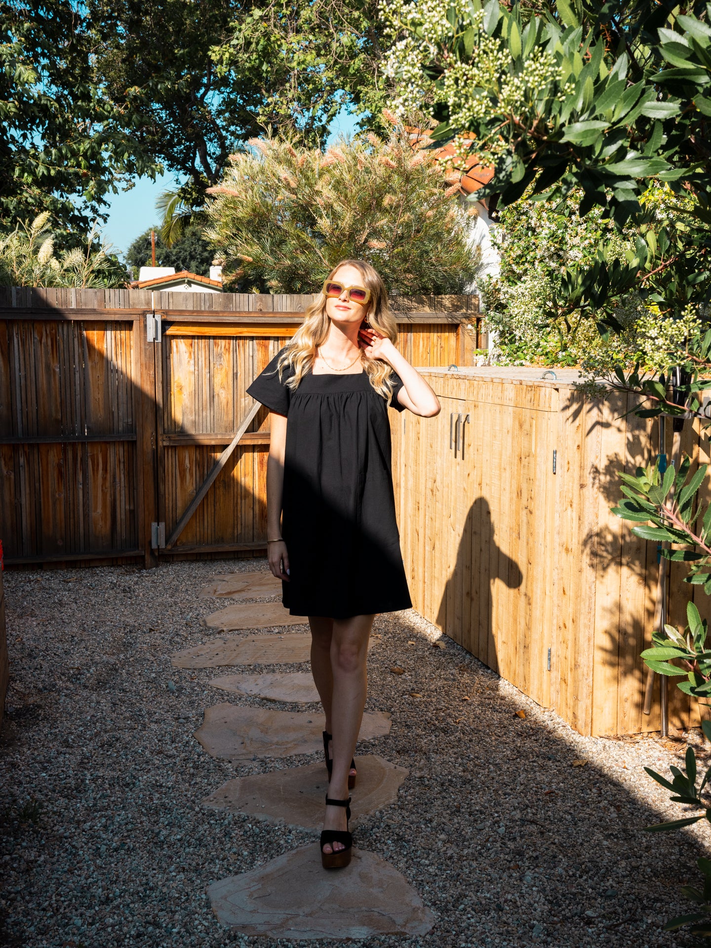 Rose Mini Housedress Black Coffee