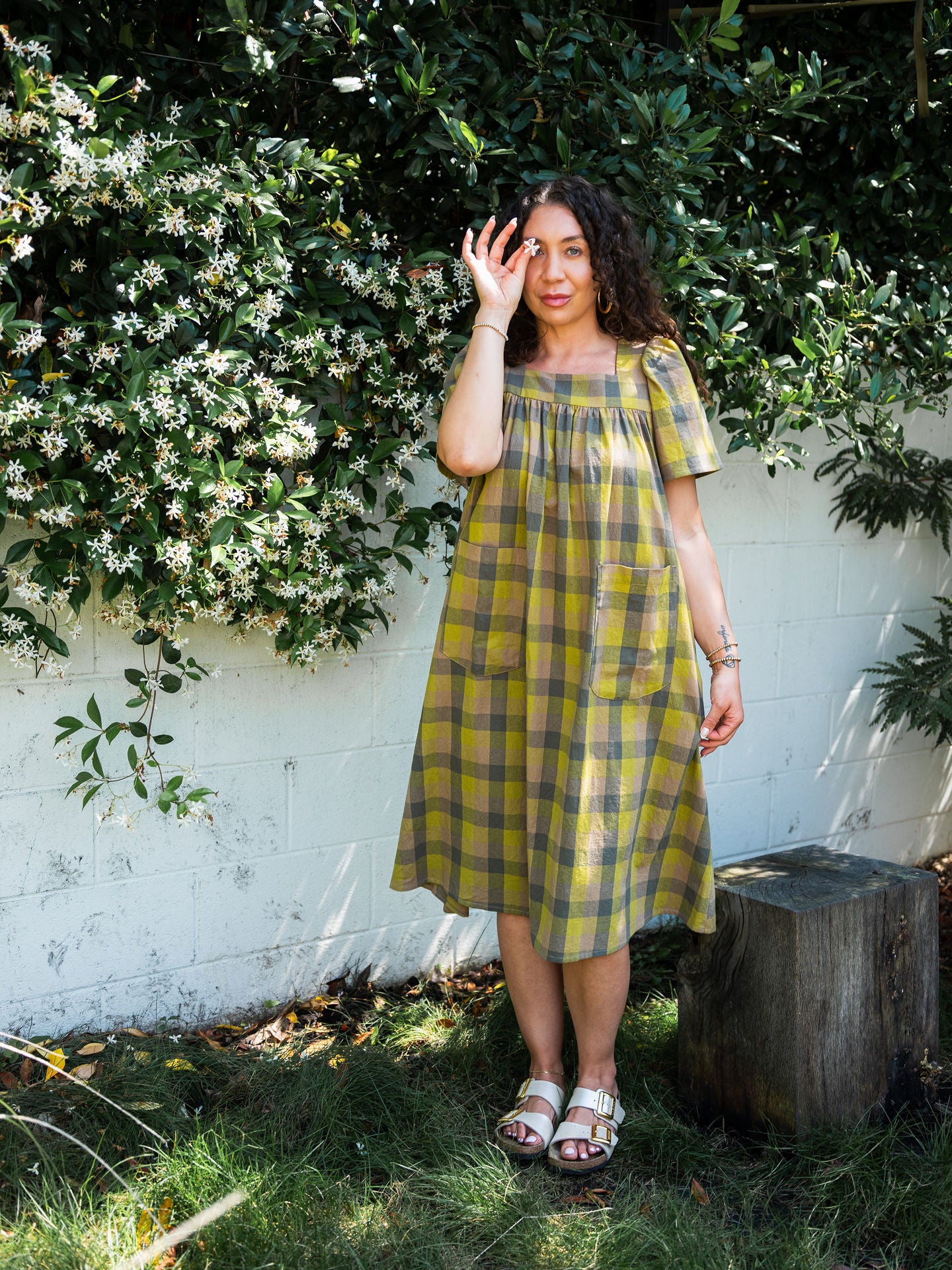 Rosalie Housedress Herbs Gingham