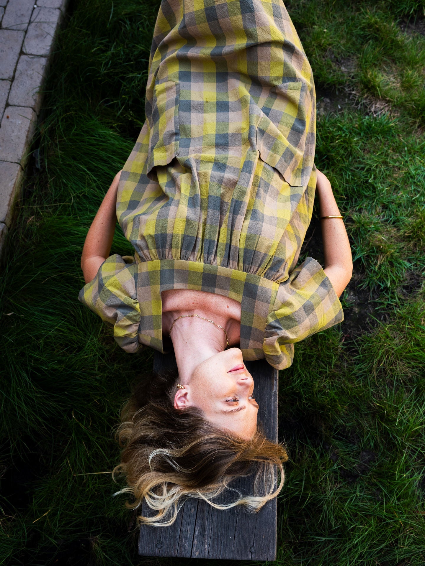 Rosalie Housedress Herbs Gingham