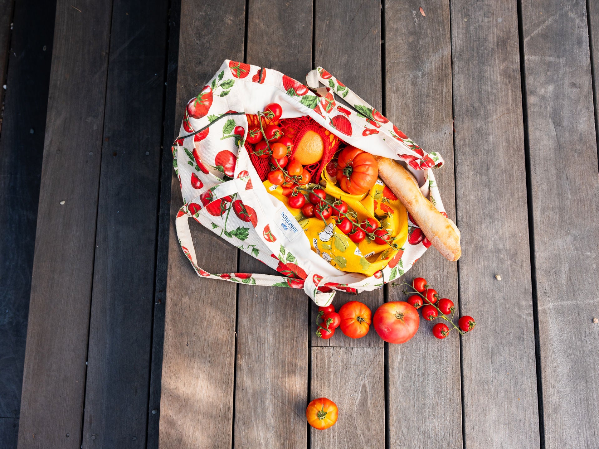 Grocery Tote Tomato Garden