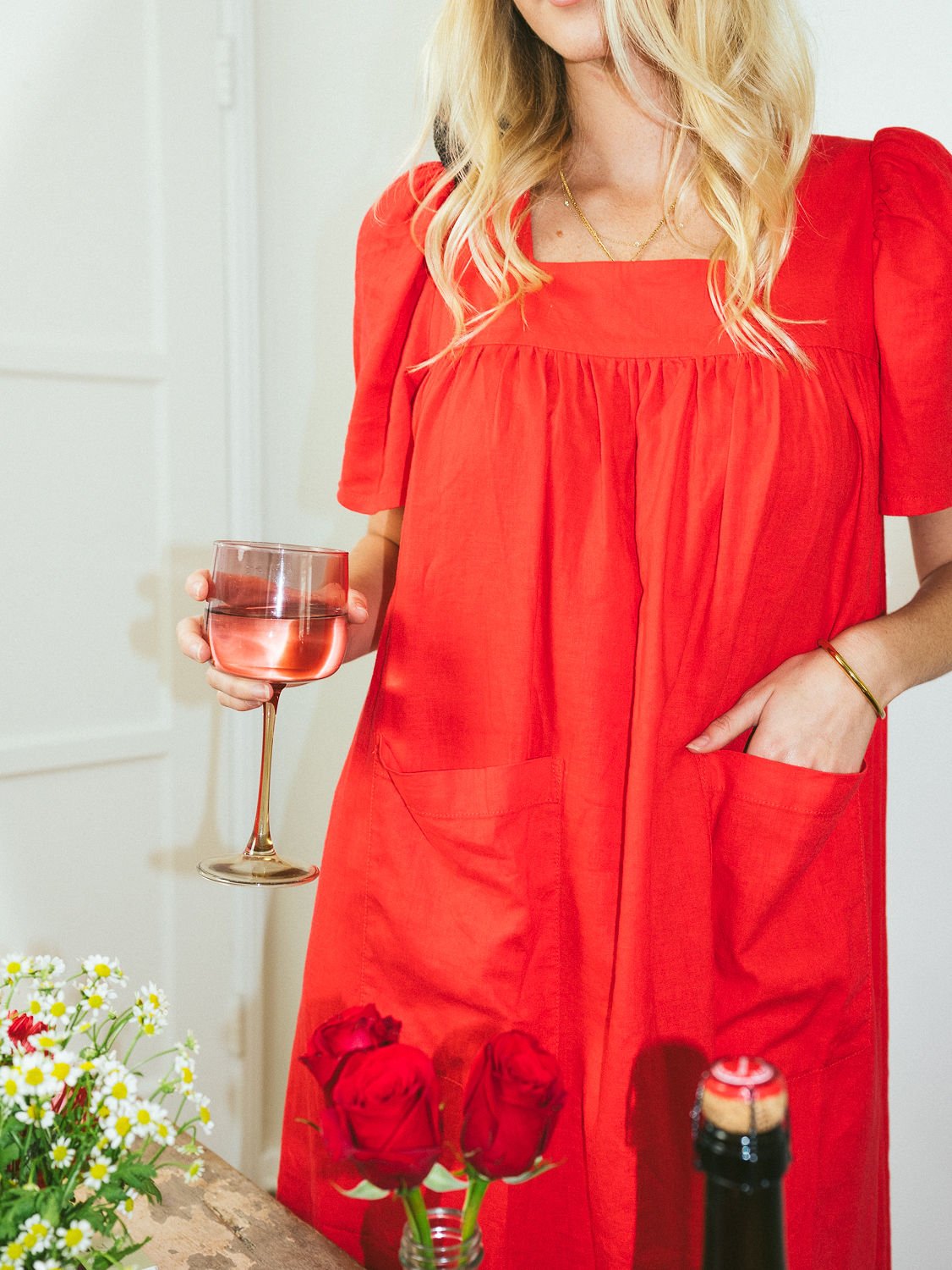 Rosalie Housedress Tomato