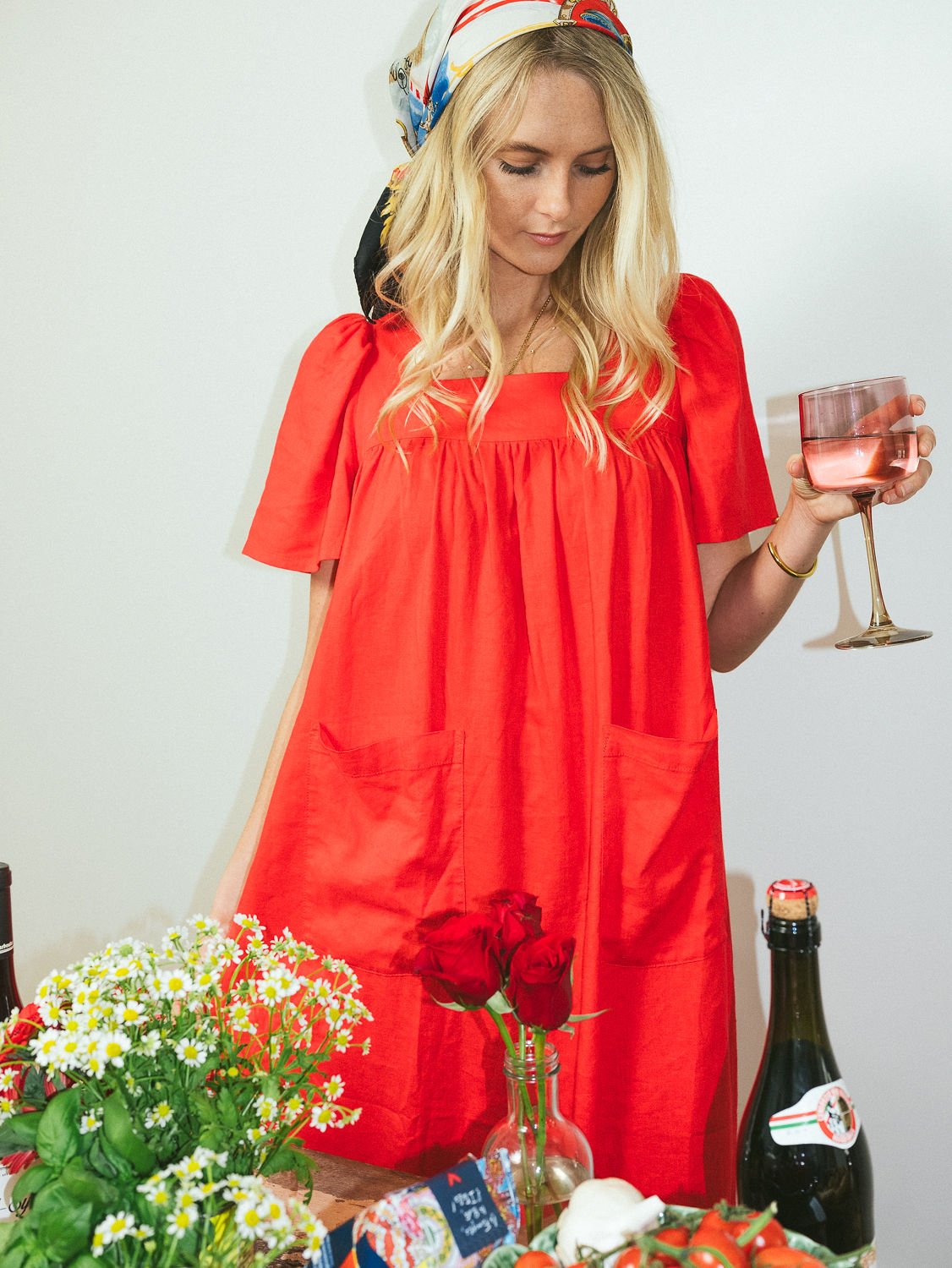 Rosalie Housedress Tomato