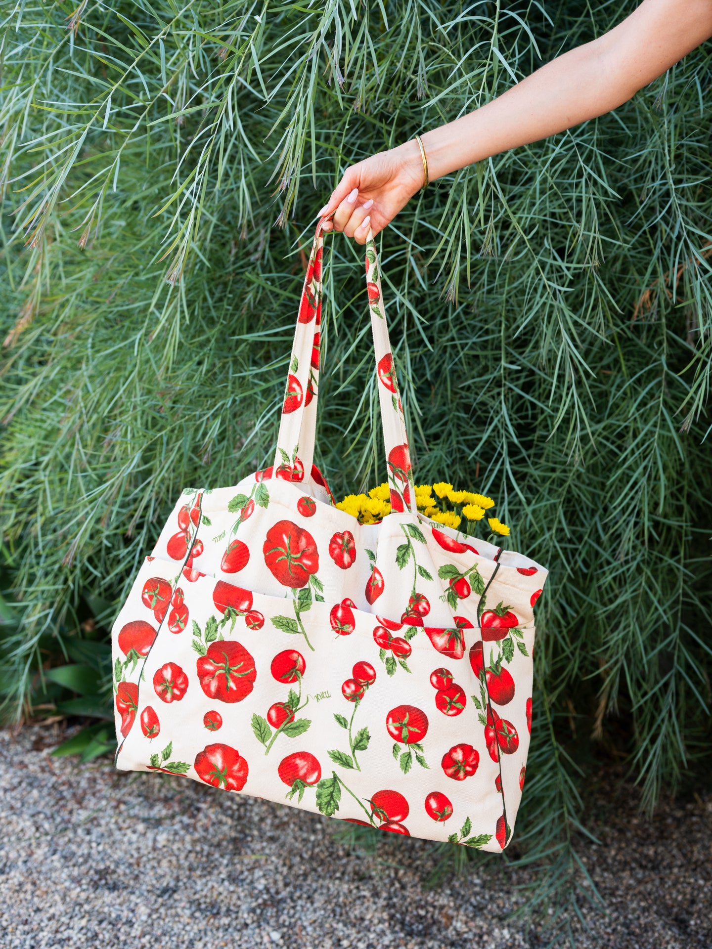 Grocery Tote Tomato Garden