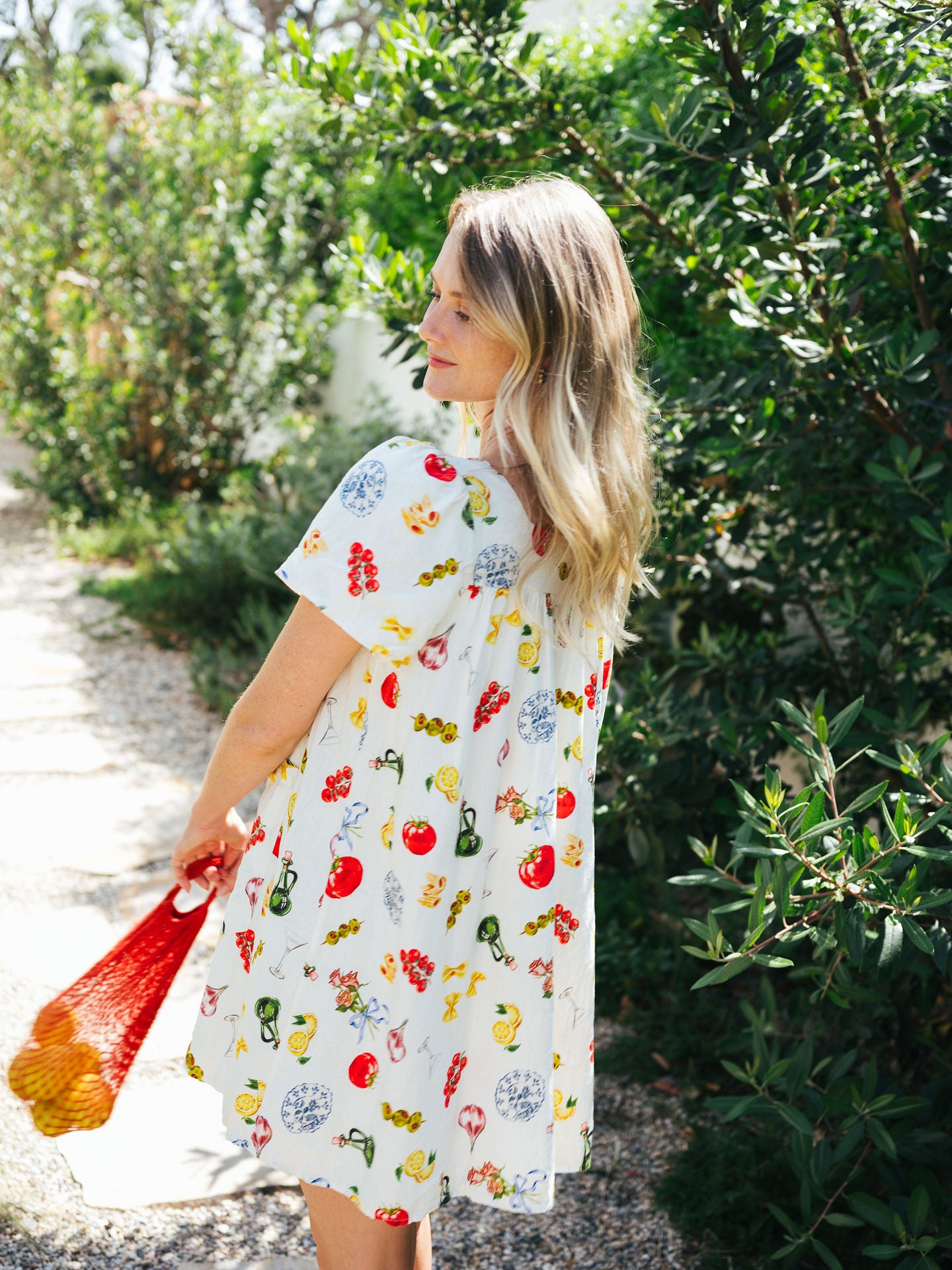 Rose Mini Housedress Italian Dinner Print