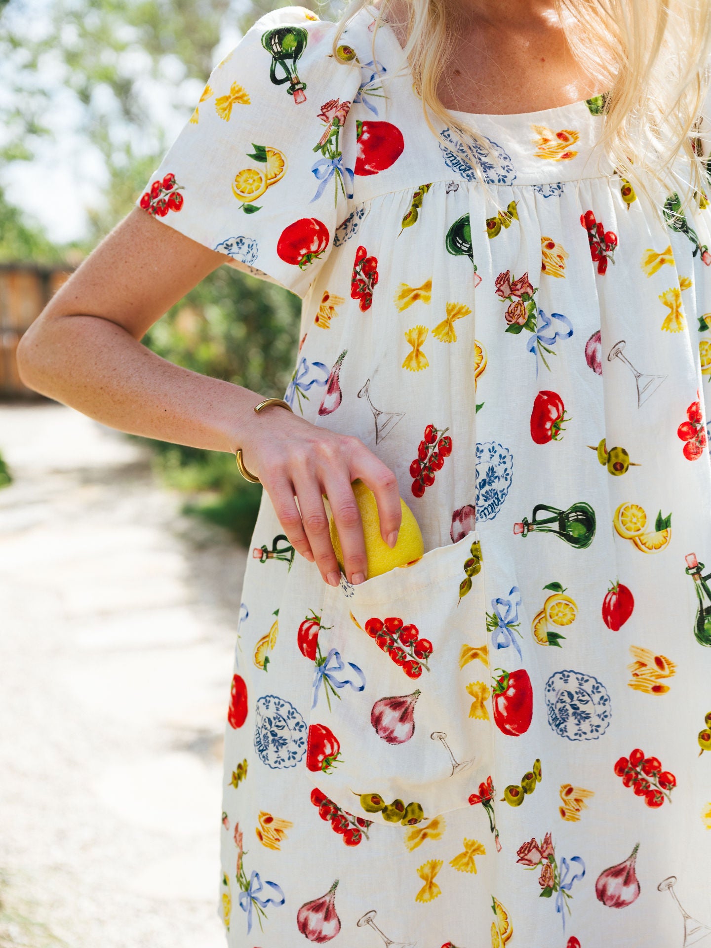 Rose Mini Housedress Italian Dinner Print