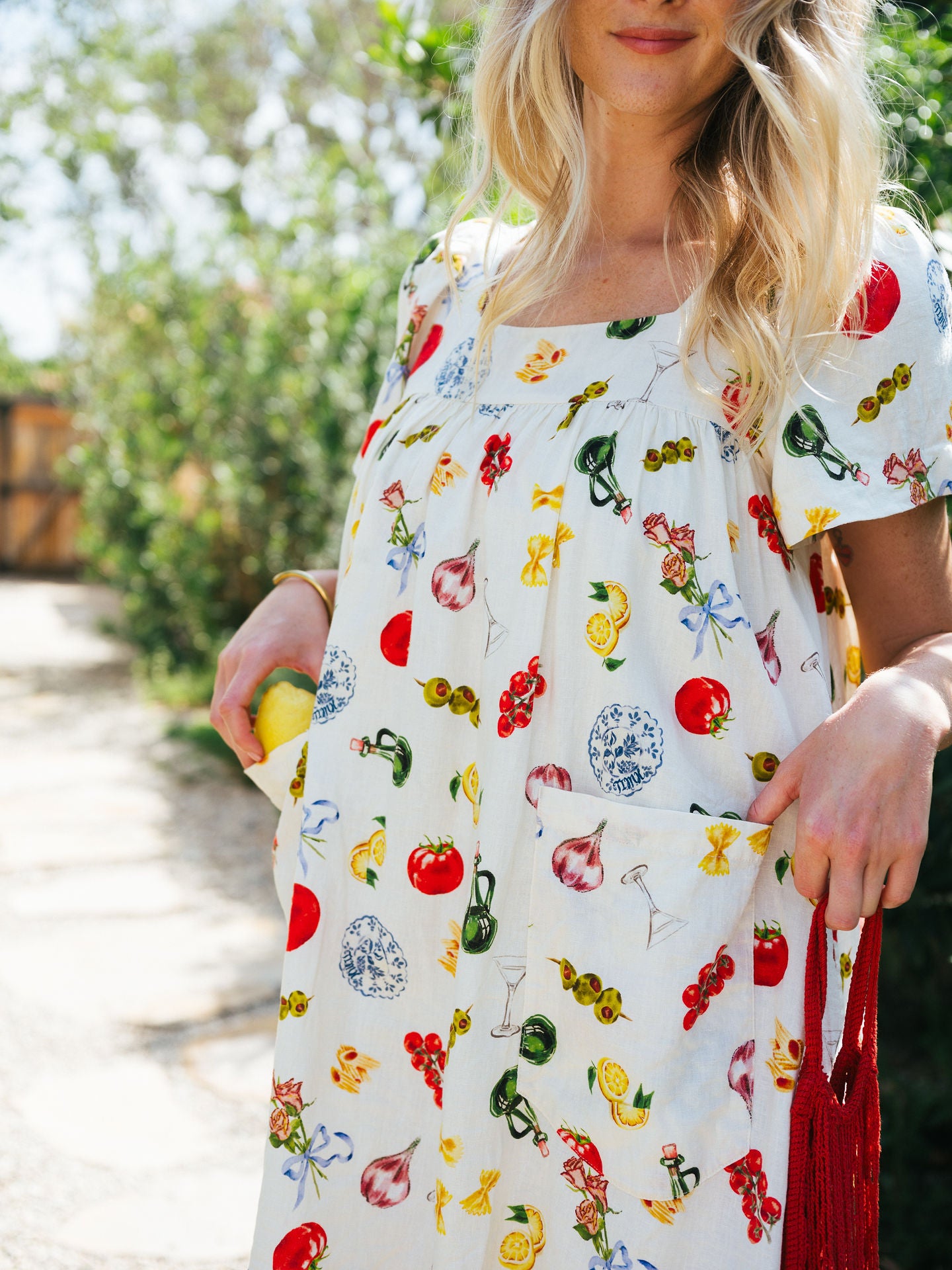 Rose Mini Housedress Italian Dinner Print