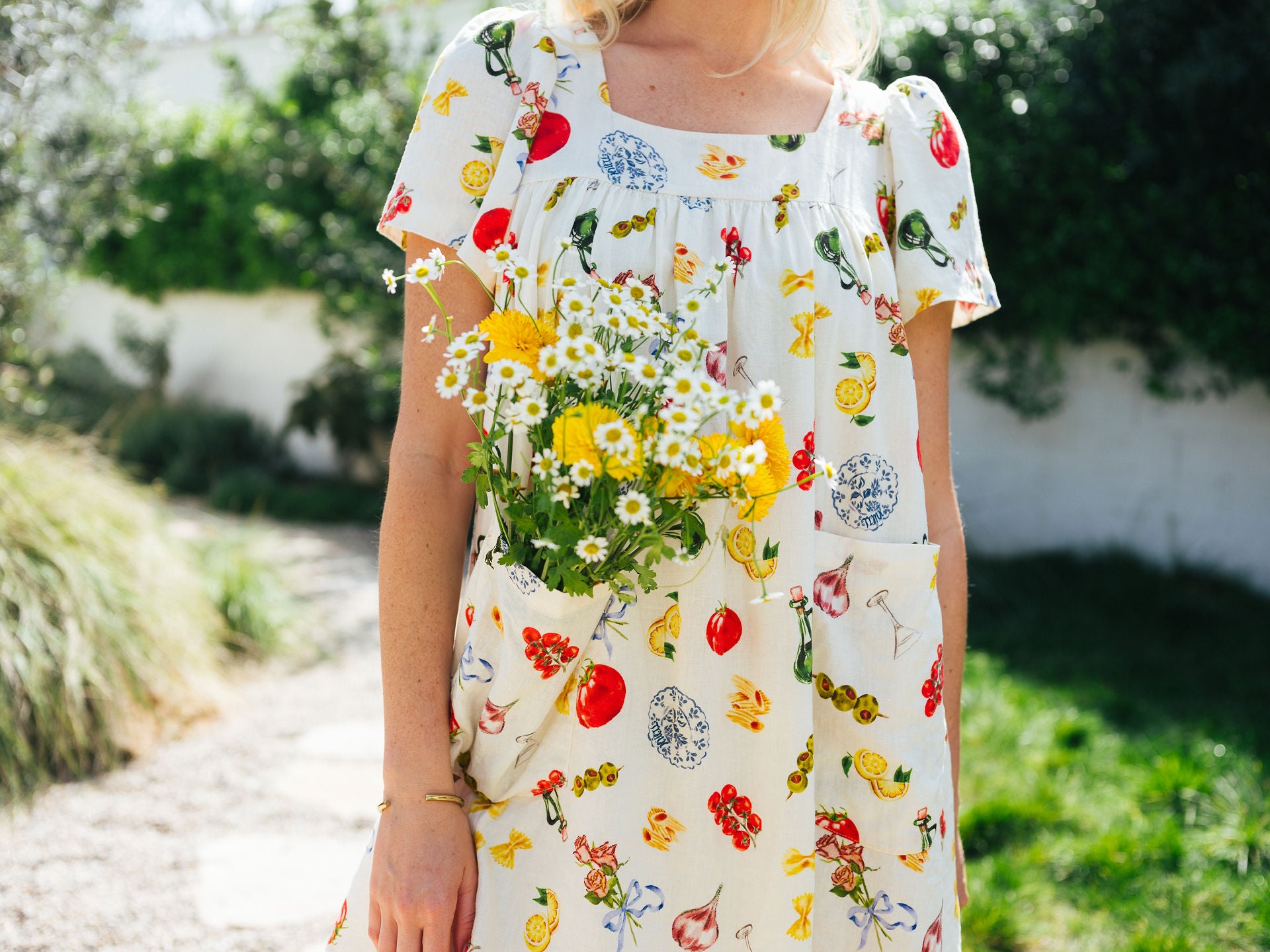 Rose Mini Housedress Italian Dinner Print