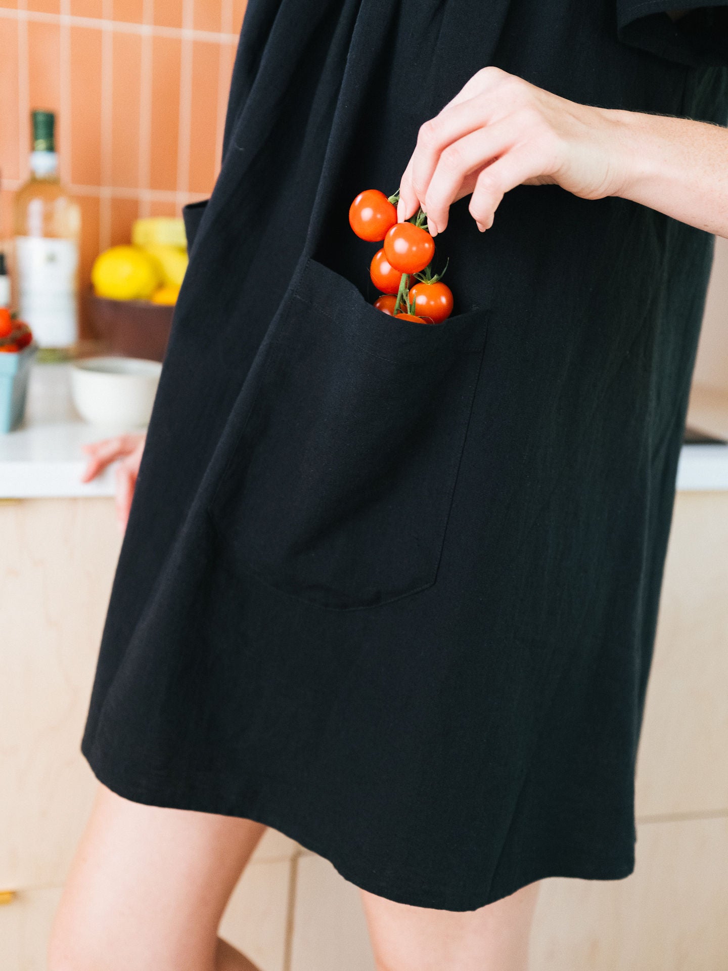 Rose Mini Housedress Black Coffee