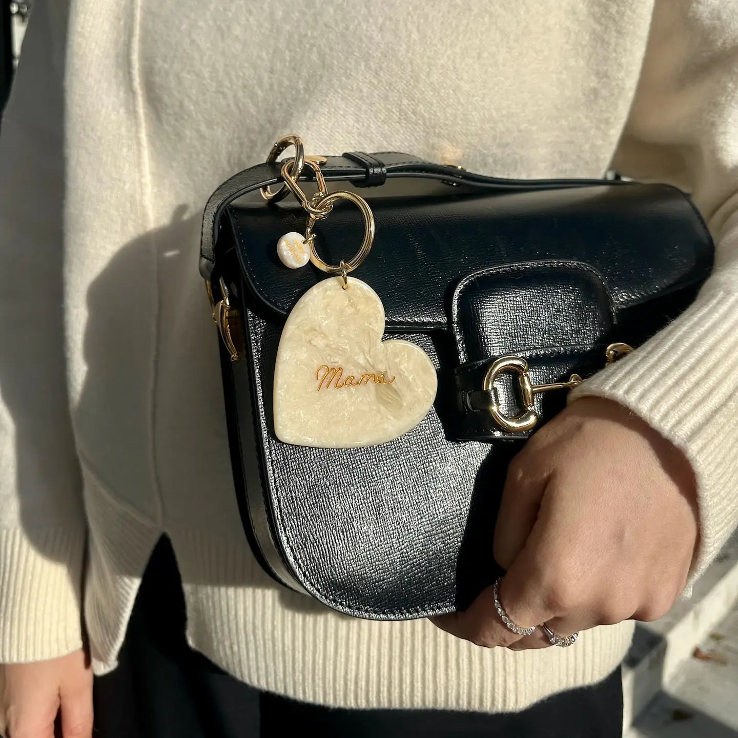 Mama Heart Bag Charm