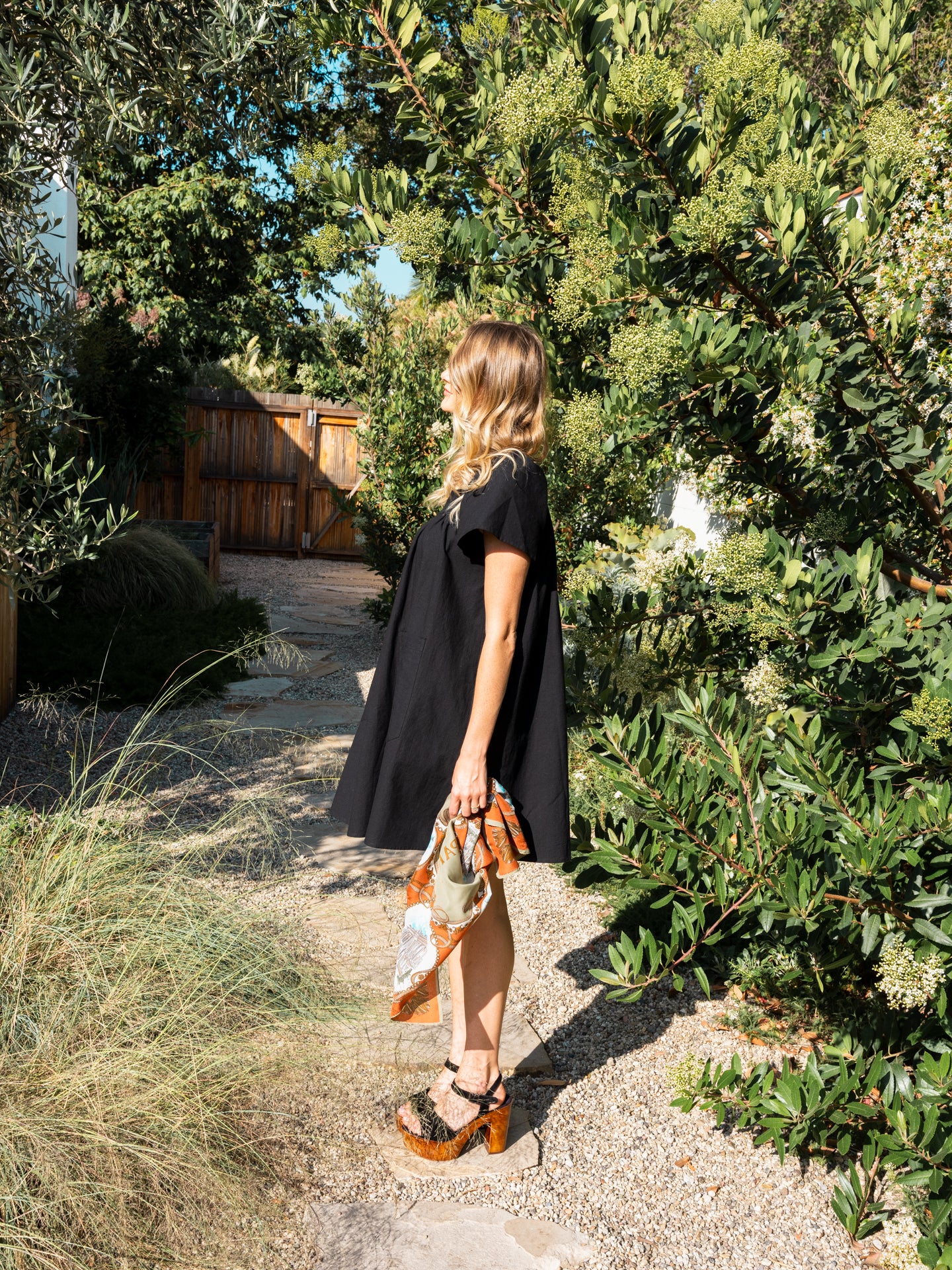 Rose Mini Housedress Black Coffee