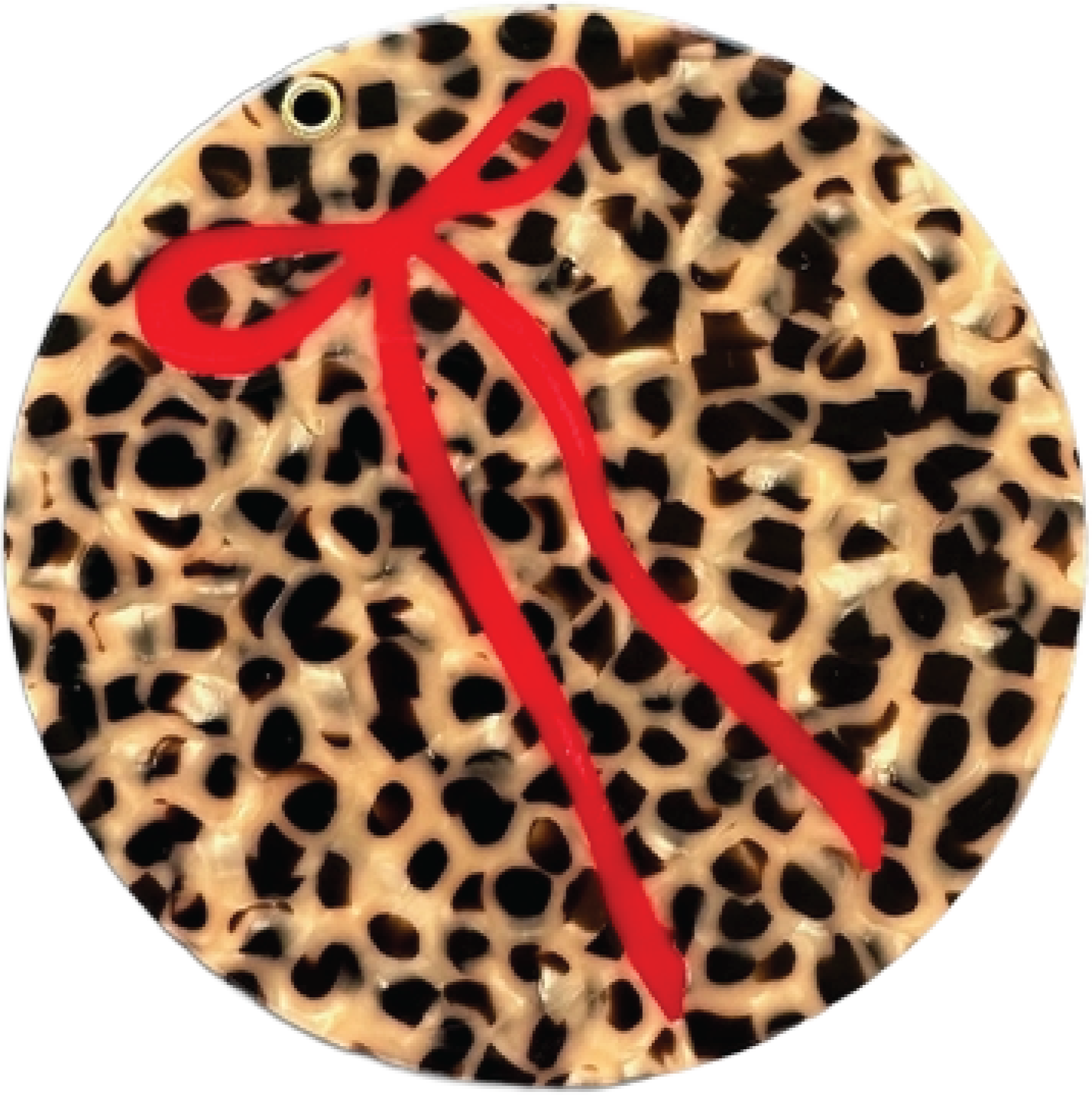 Leopard Bow Compact Mirror