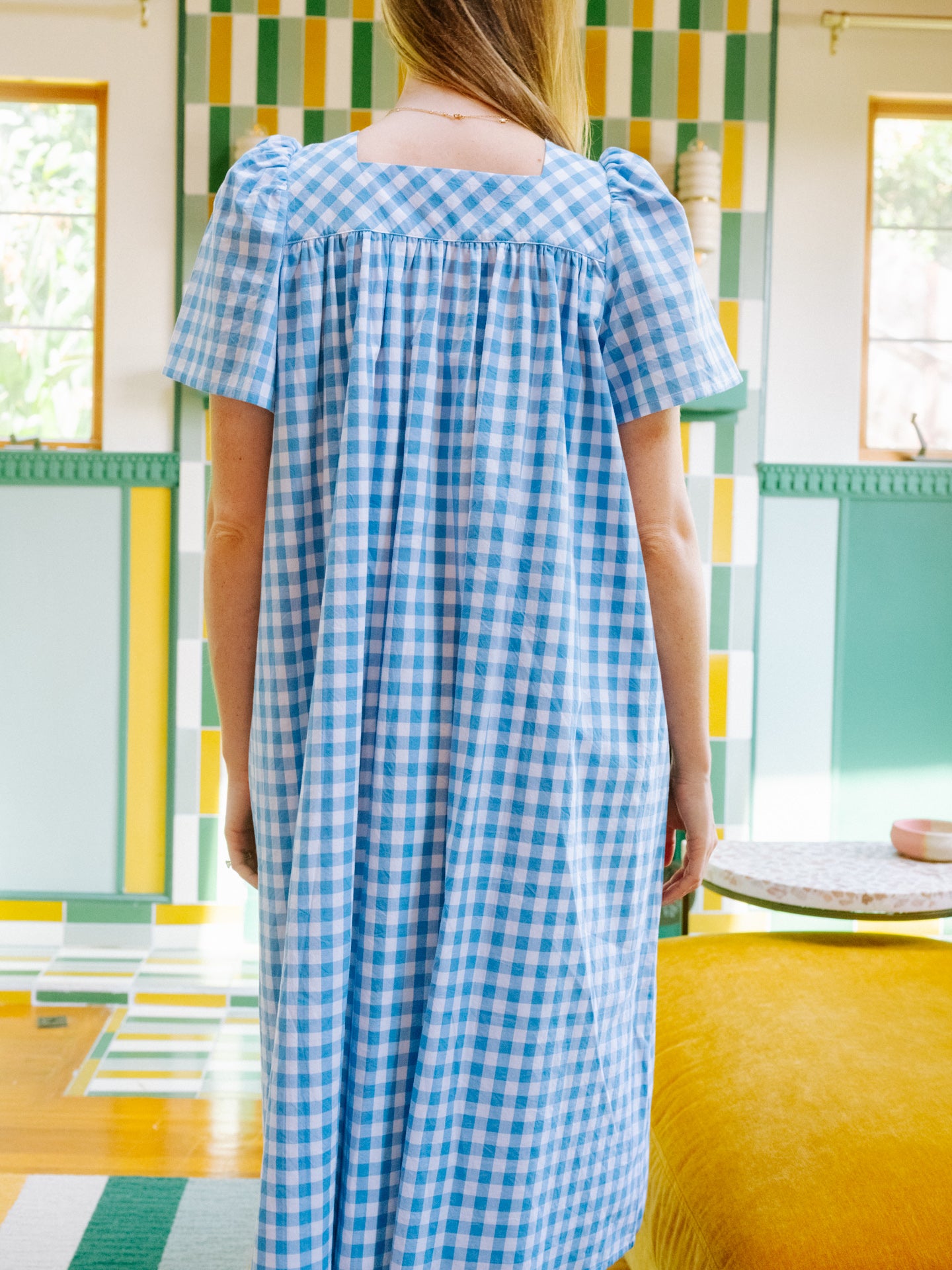 Rosalie Housedress Picnic Blue Gingham