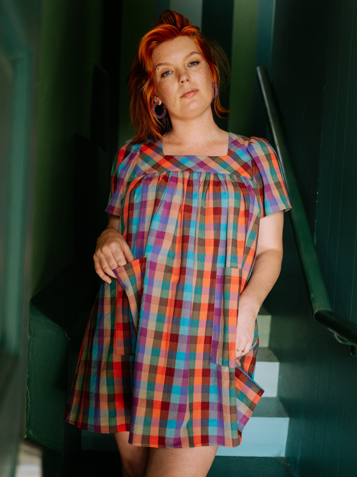 Rose Mini Housedress Sorbet Gingham