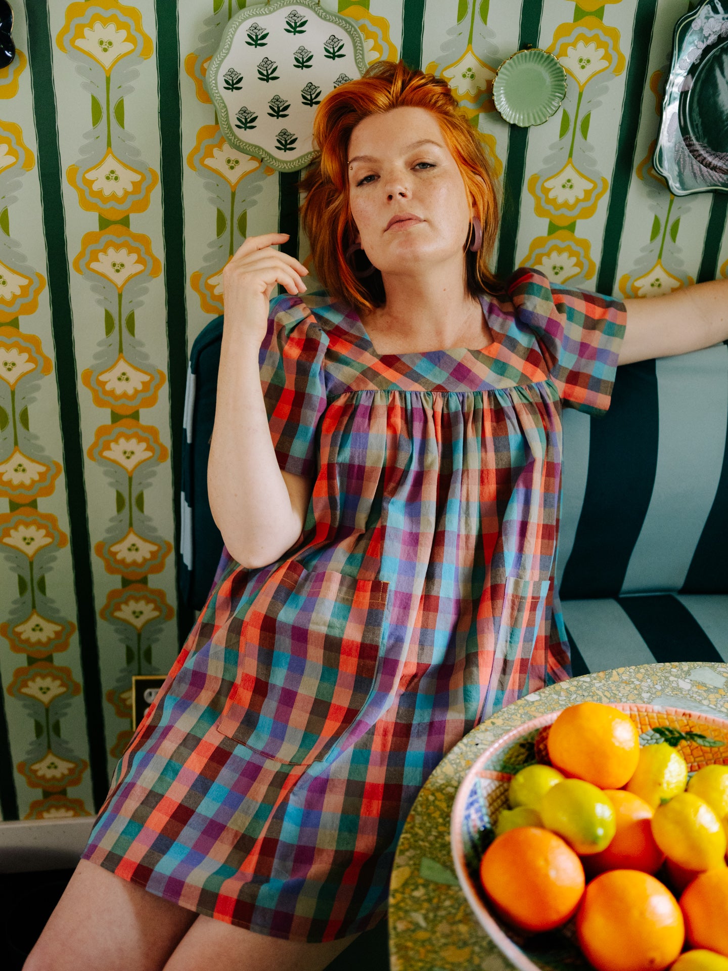 Rose Mini Housedress Sorbet Gingham