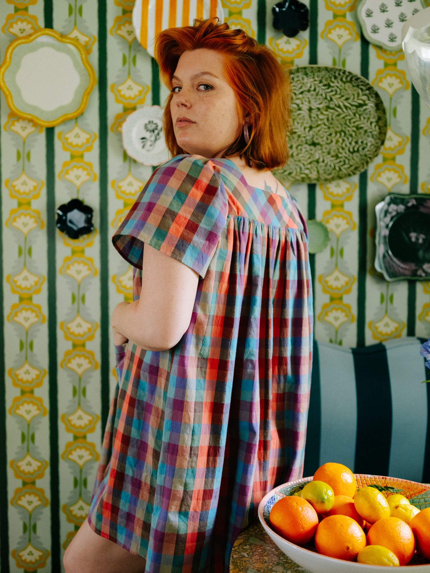 Rose Mini Housedress Sorbet Gingham