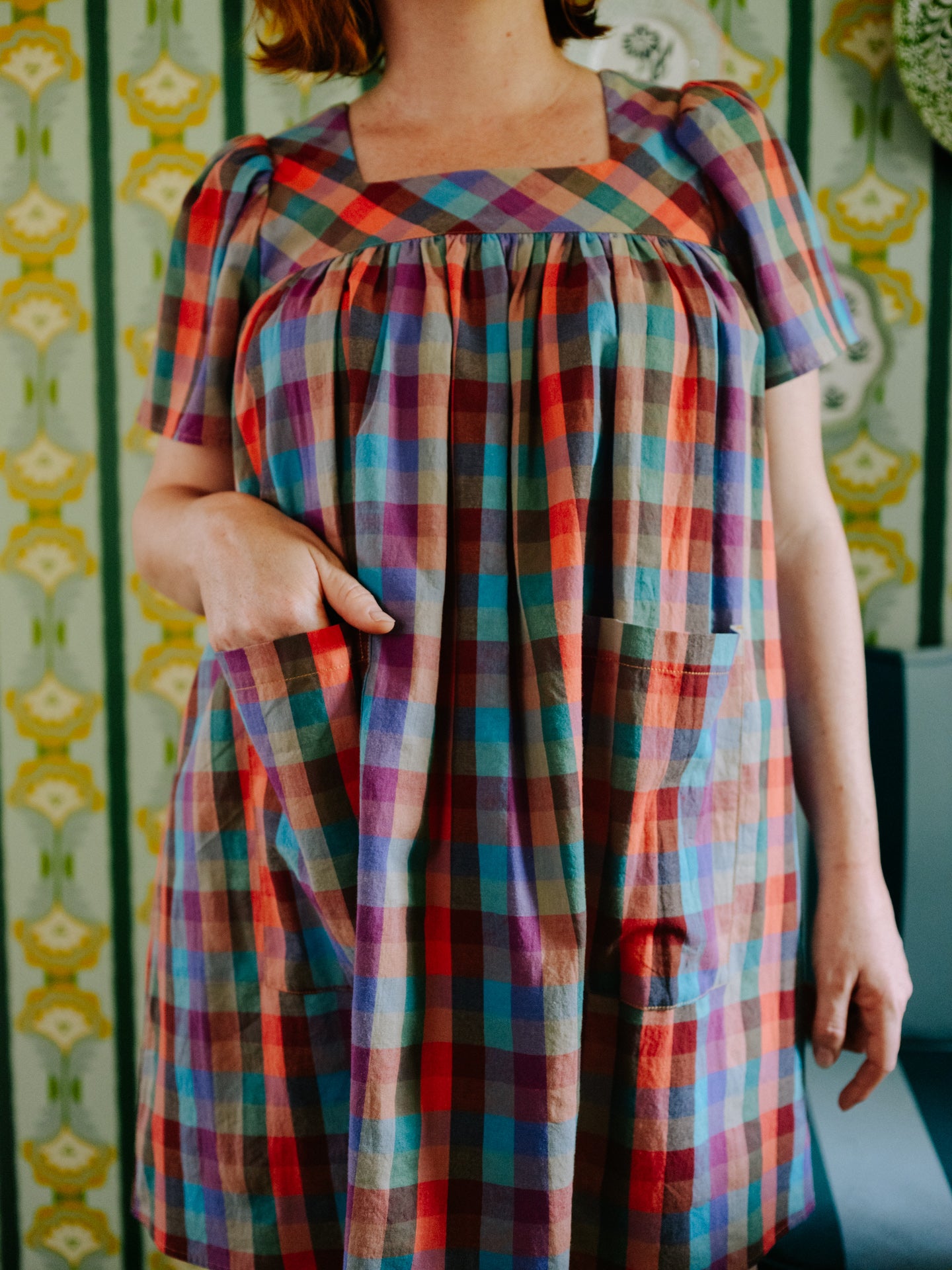 Rose Mini Housedress Sorbet Gingham