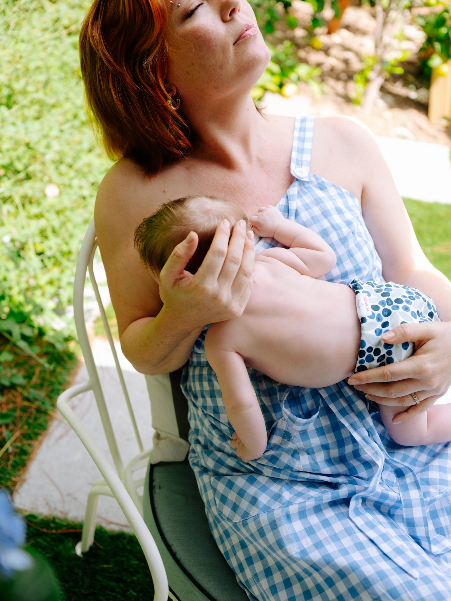 Mama Housedress Picnic Blue Gingham