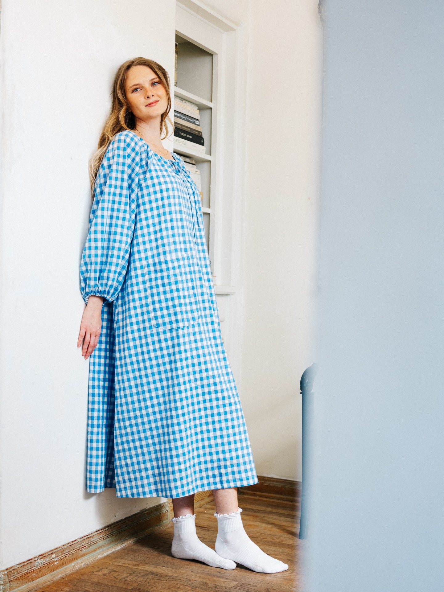 Therese Picnic Blue Gingham