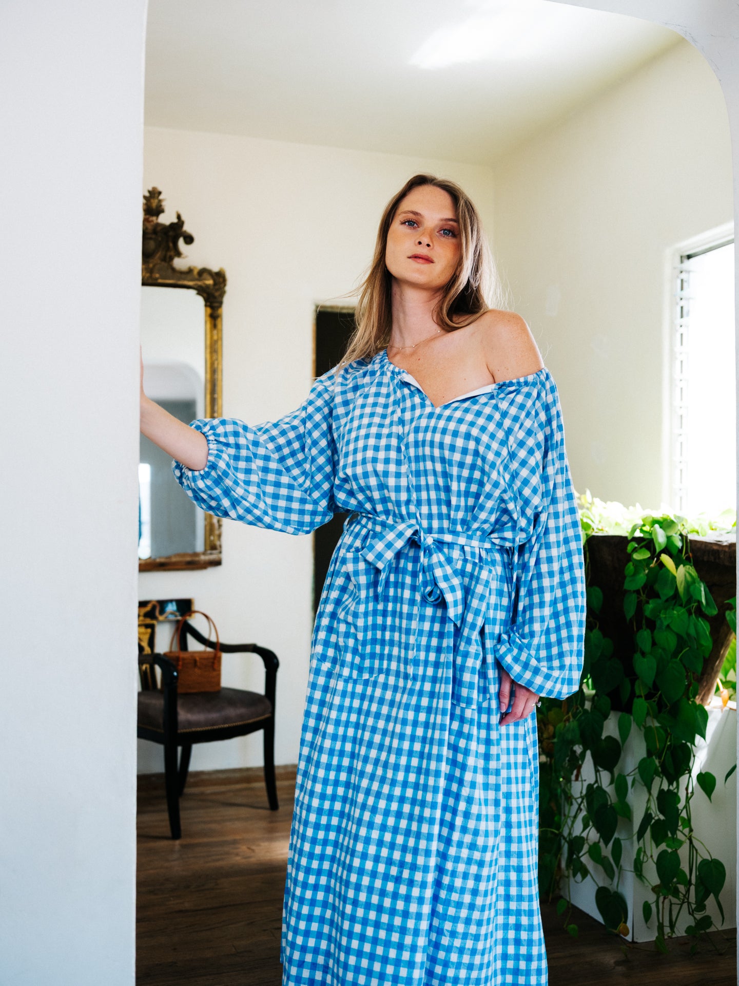 Therese Picnic Blue Gingham