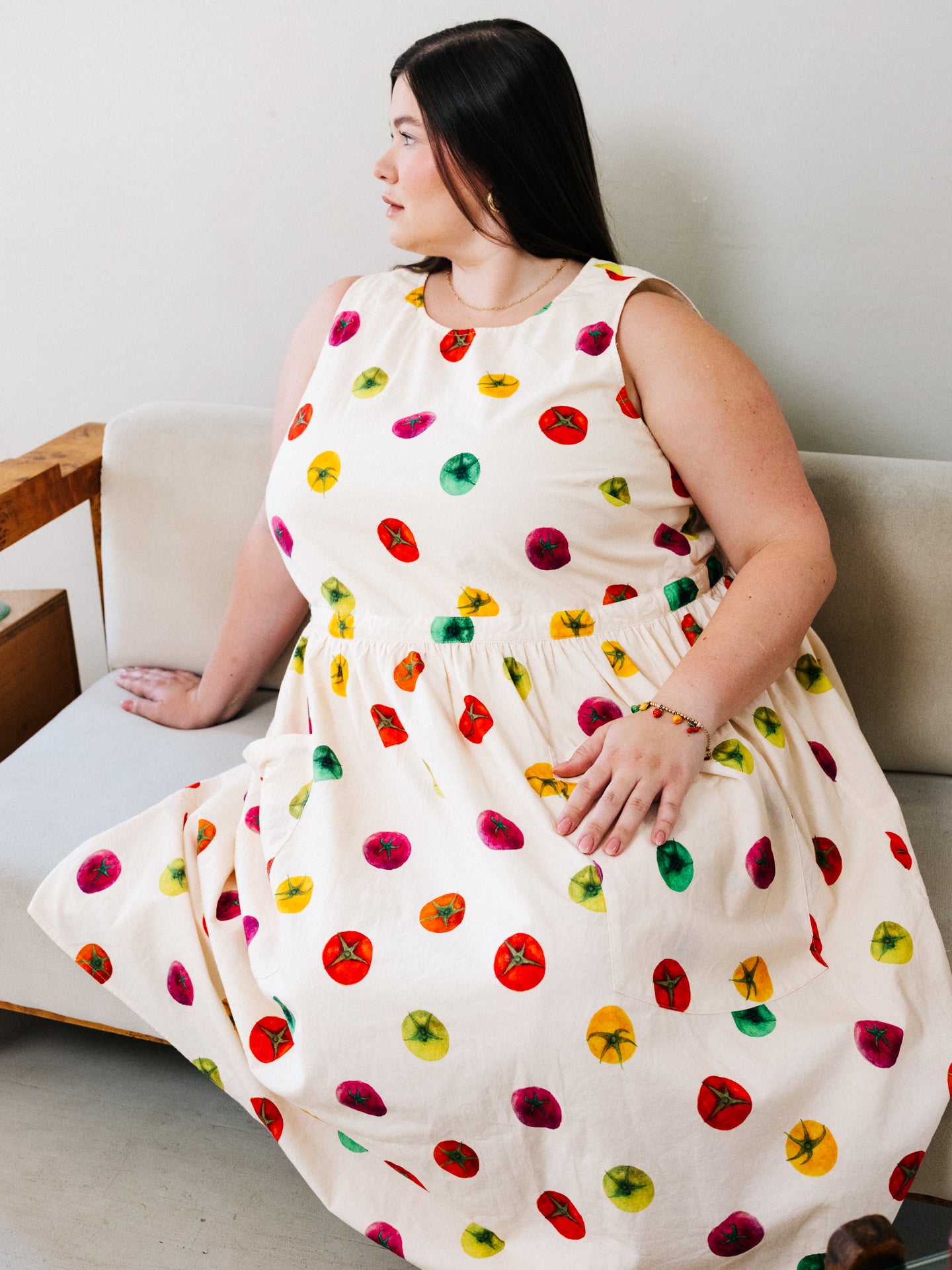 PRE-ORDER Grace Housedress Tomato Dot