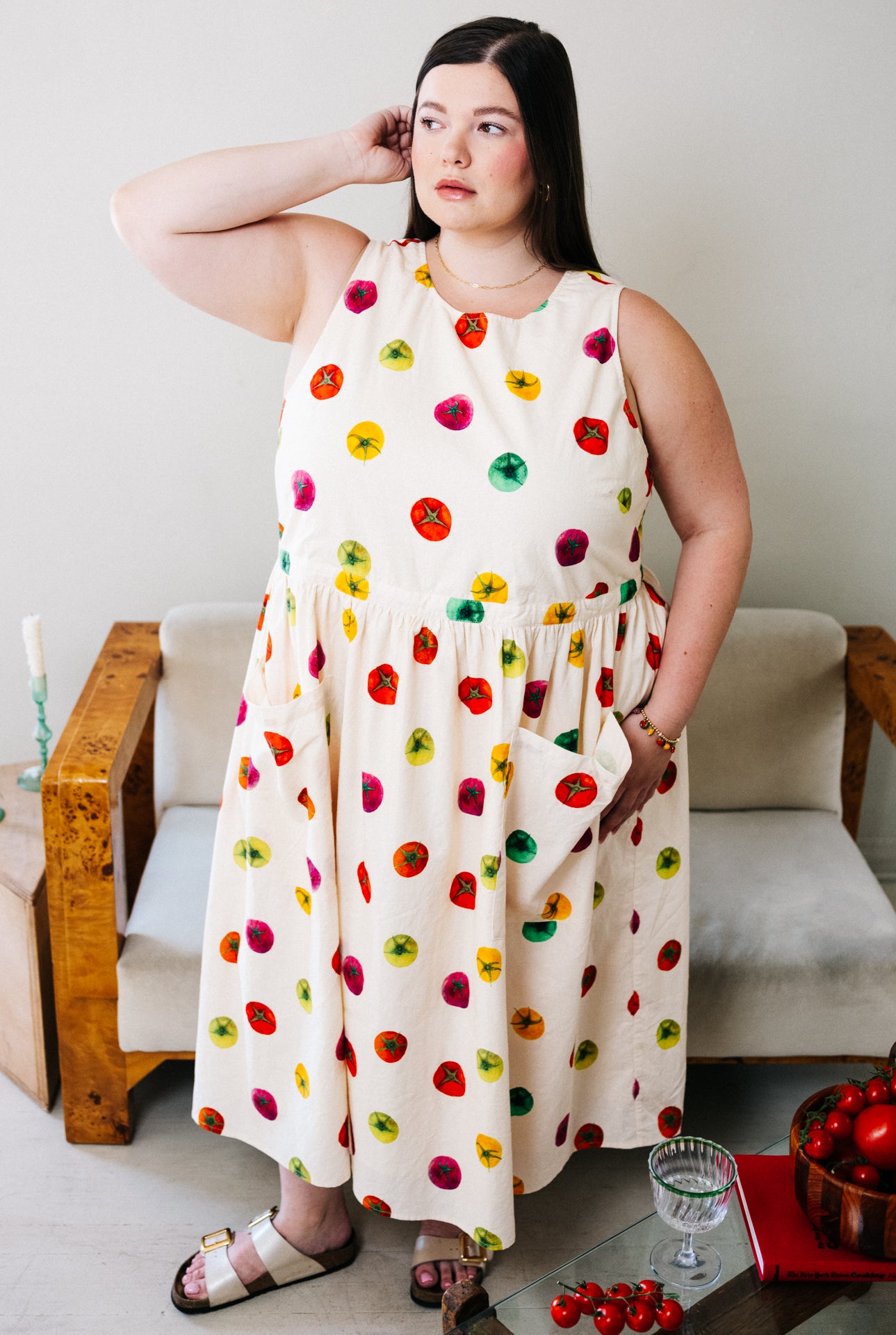 PRE-ORDER Grace Housedress Tomato Dot