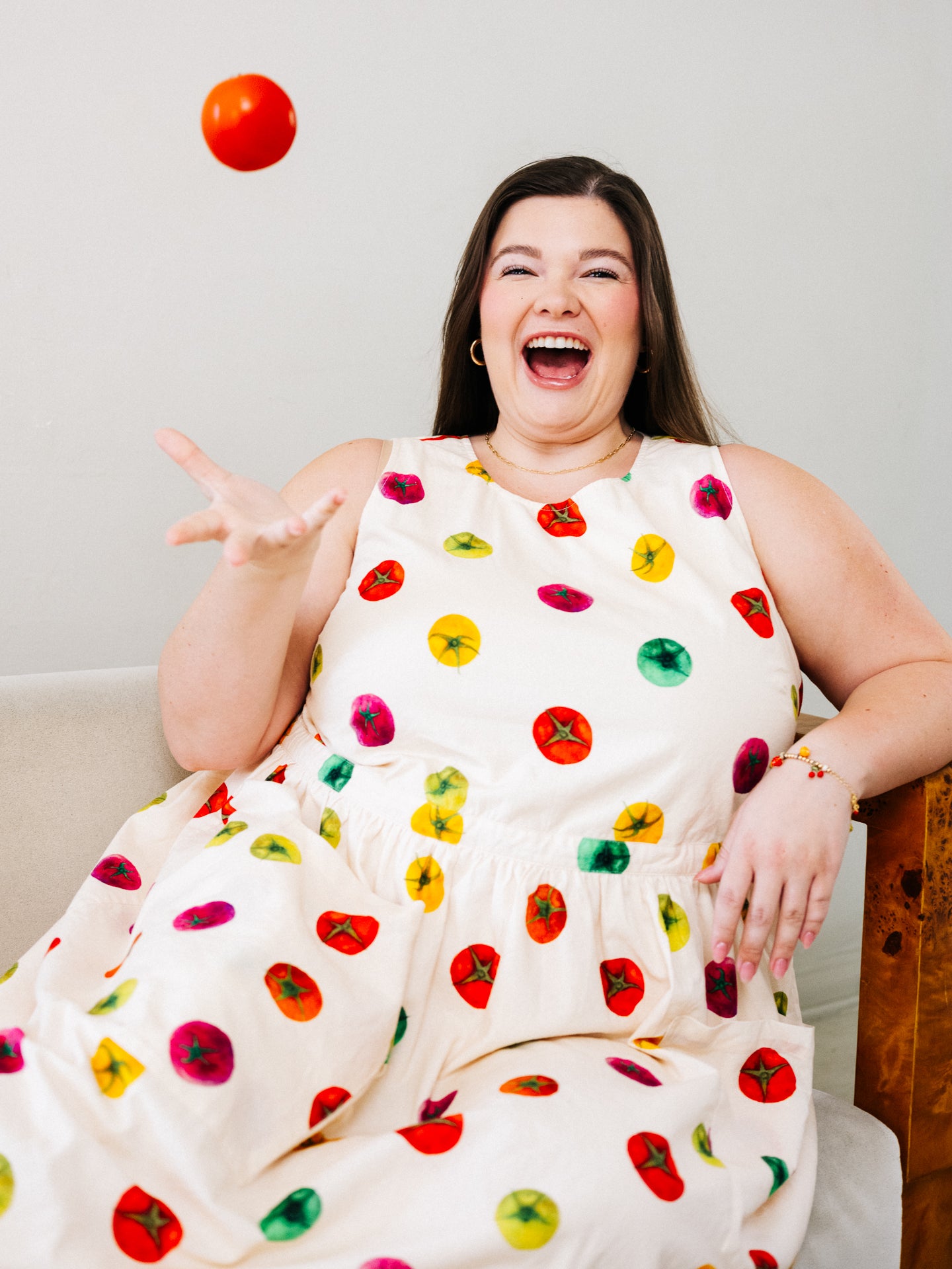 PRE-ORDER Grace Housedress Tomato Dot