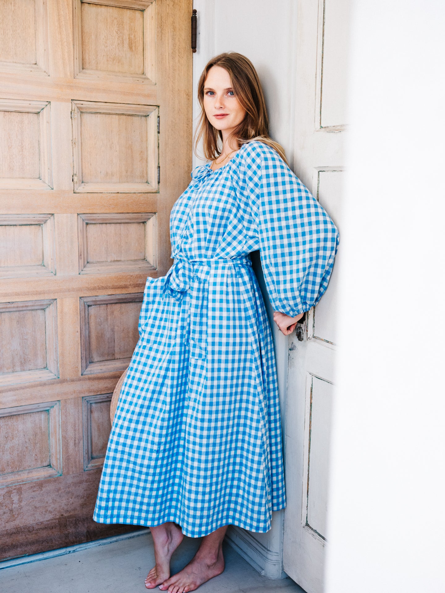 Therese Picnic Blue Gingham