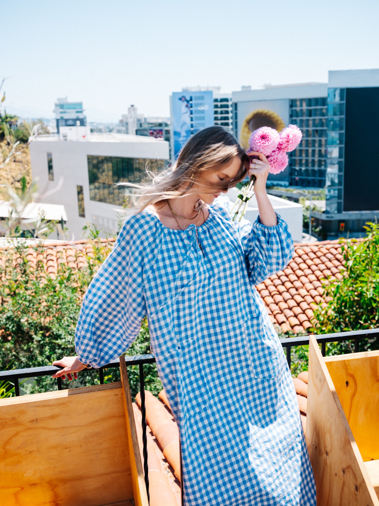 Therese Picnic Blue Gingham