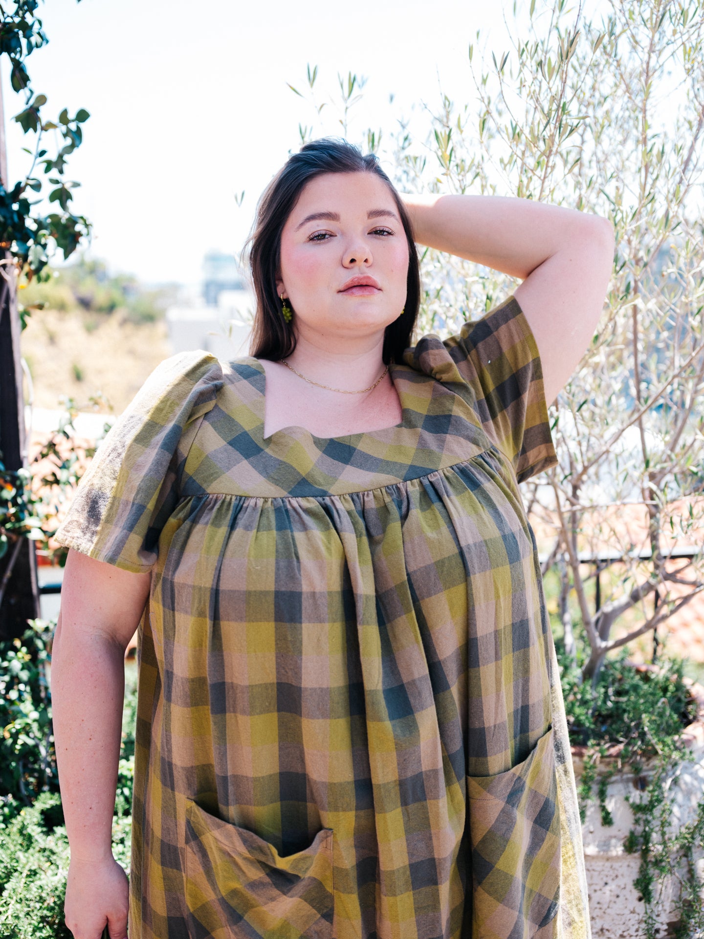 Rosalie Housedress Herb Gingham
