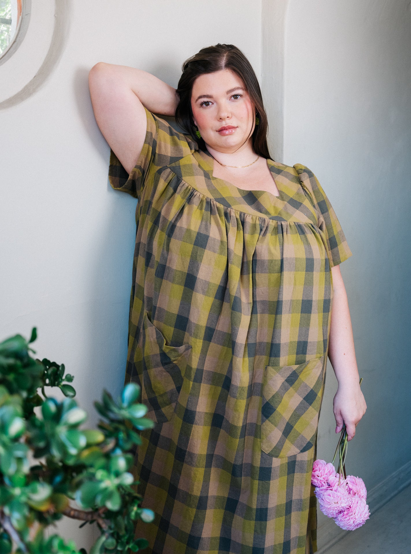 Rosalie Housedress Herb Gingham