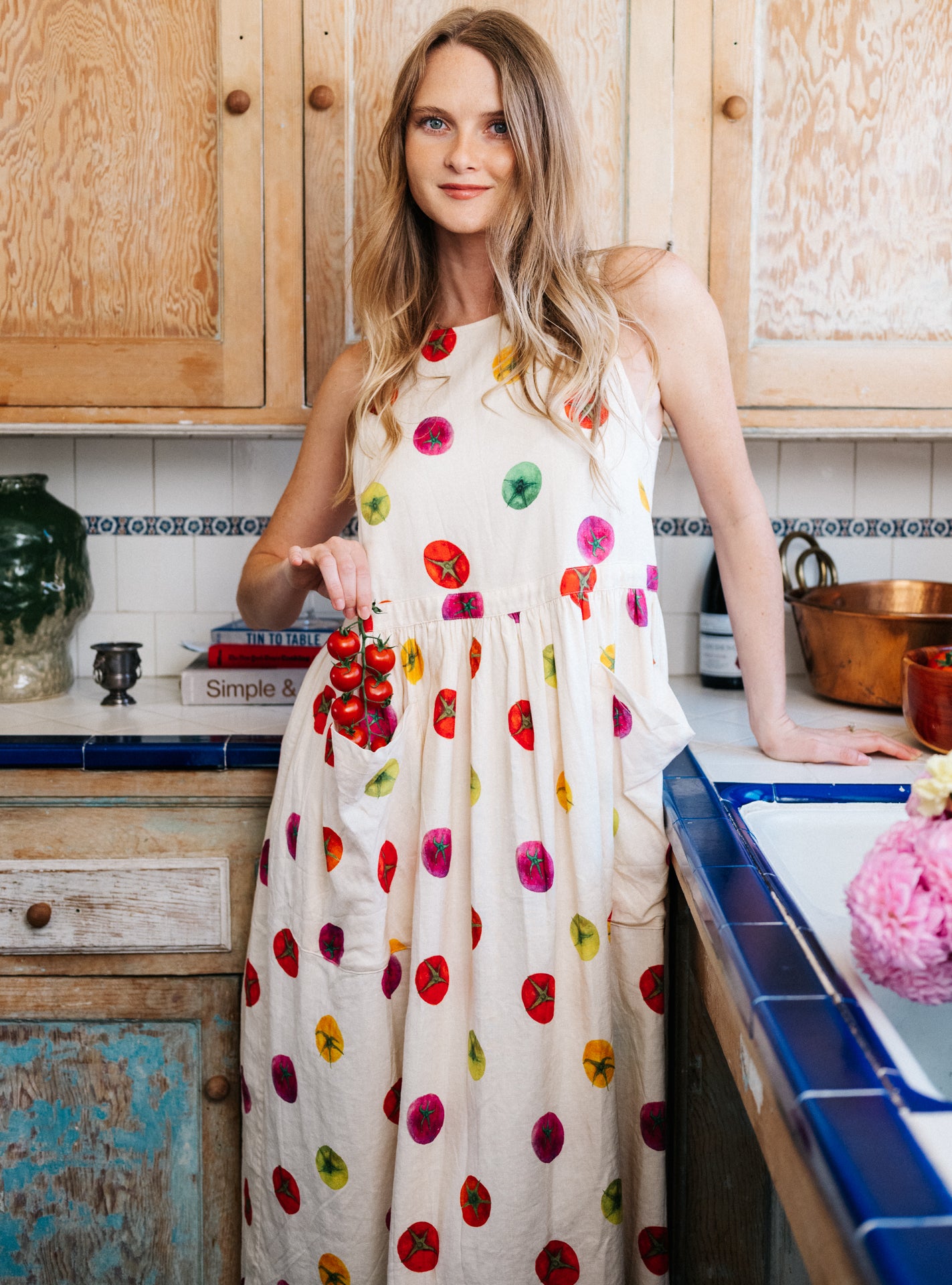 PRE-ORDER Grace Housedress Tomato Dot