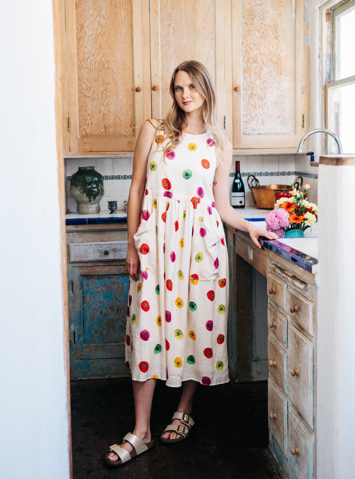 PRE-ORDER Grace Housedress Tomato Dot