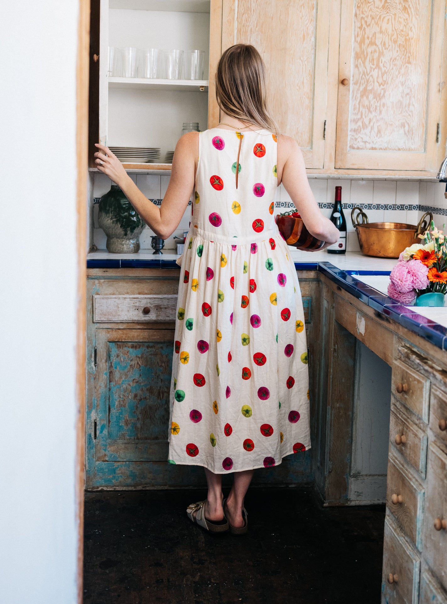 PRE-ORDER Grace Housedress Tomato Dot