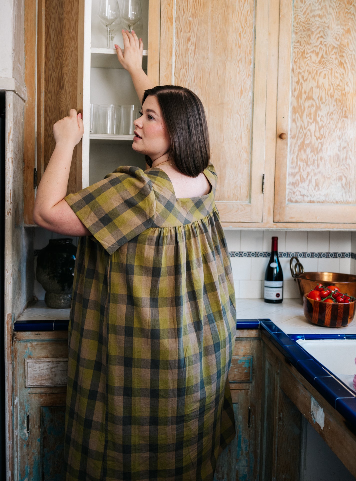 Rosalie Housedress Herb Gingham
