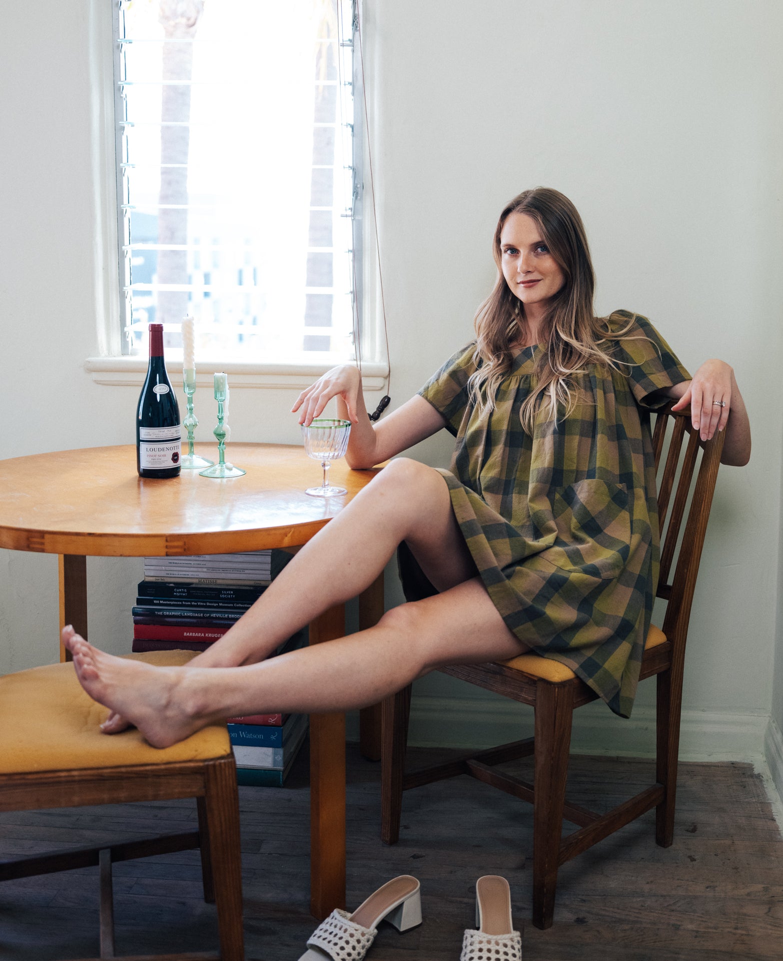 Rose Housedress Mini Herb Gingham