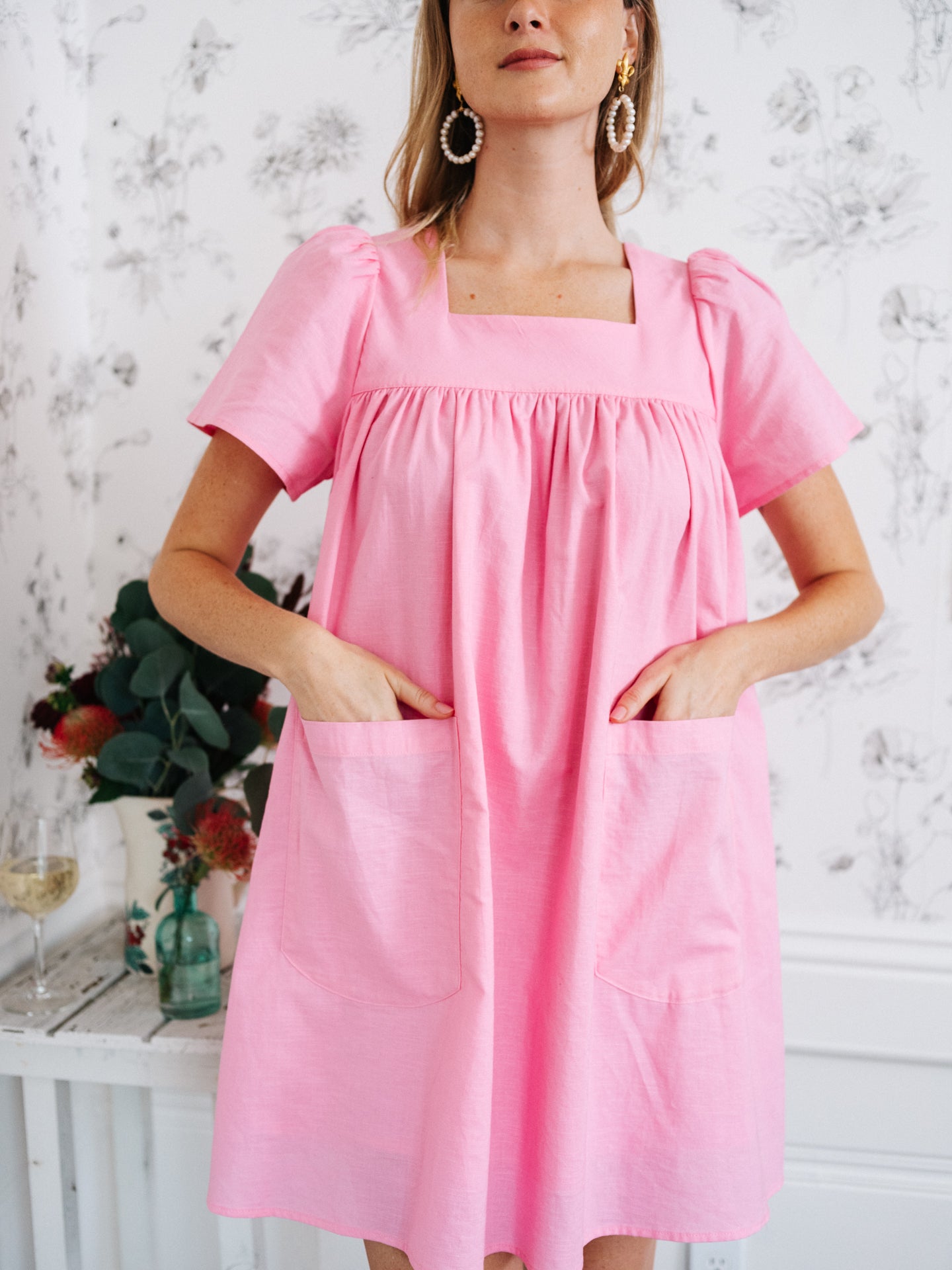 Rose Mini Housedress Petal Pink