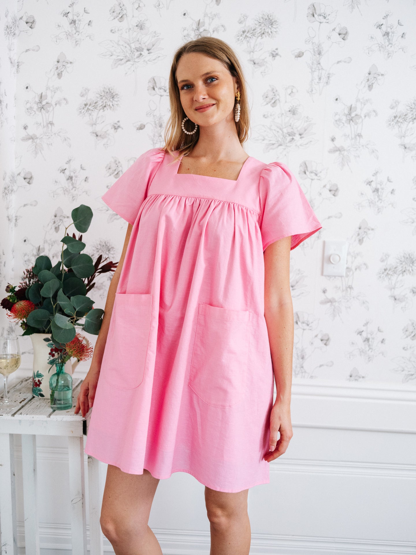 Rose Mini Housedress Petal Pink