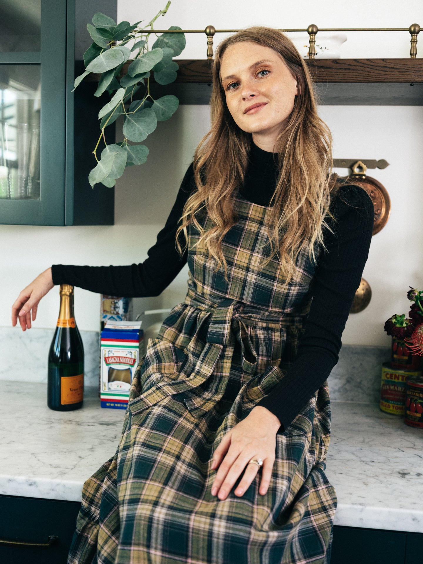 Gina Housedress Olive Oil Plaid