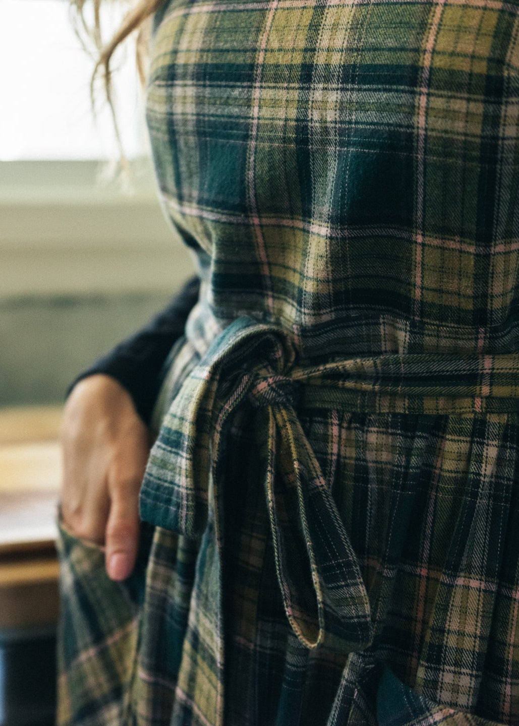 Gina Housedress Olive Oil Plaid