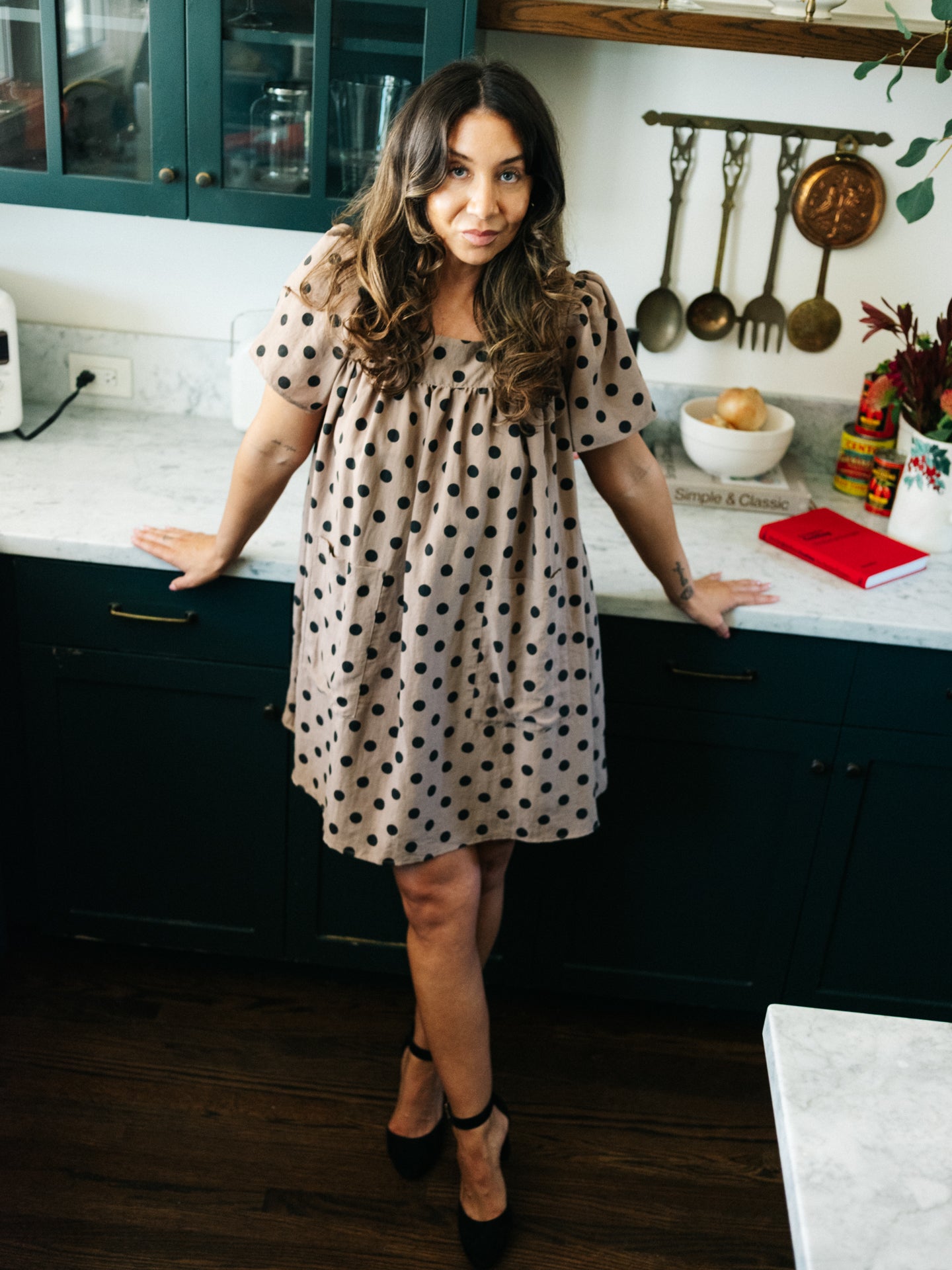 Rose Mini Housedress Peppercorn Dot