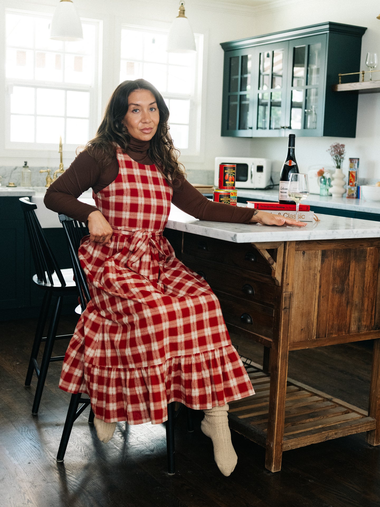 Gina Housedress Red Sauce Plaid