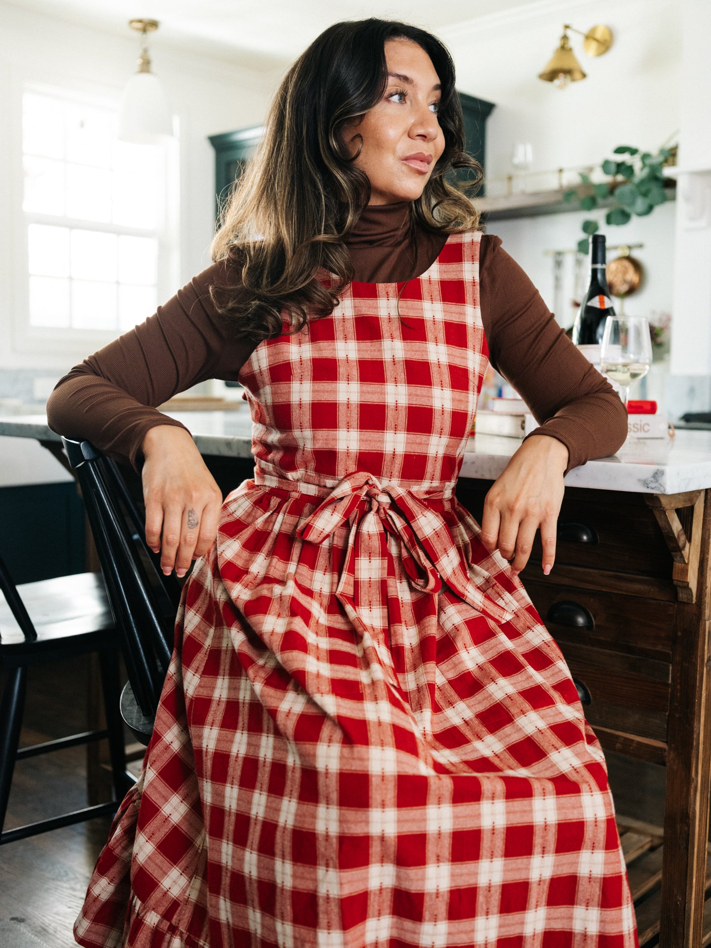 Gina Housedress Red Sauce Plaid