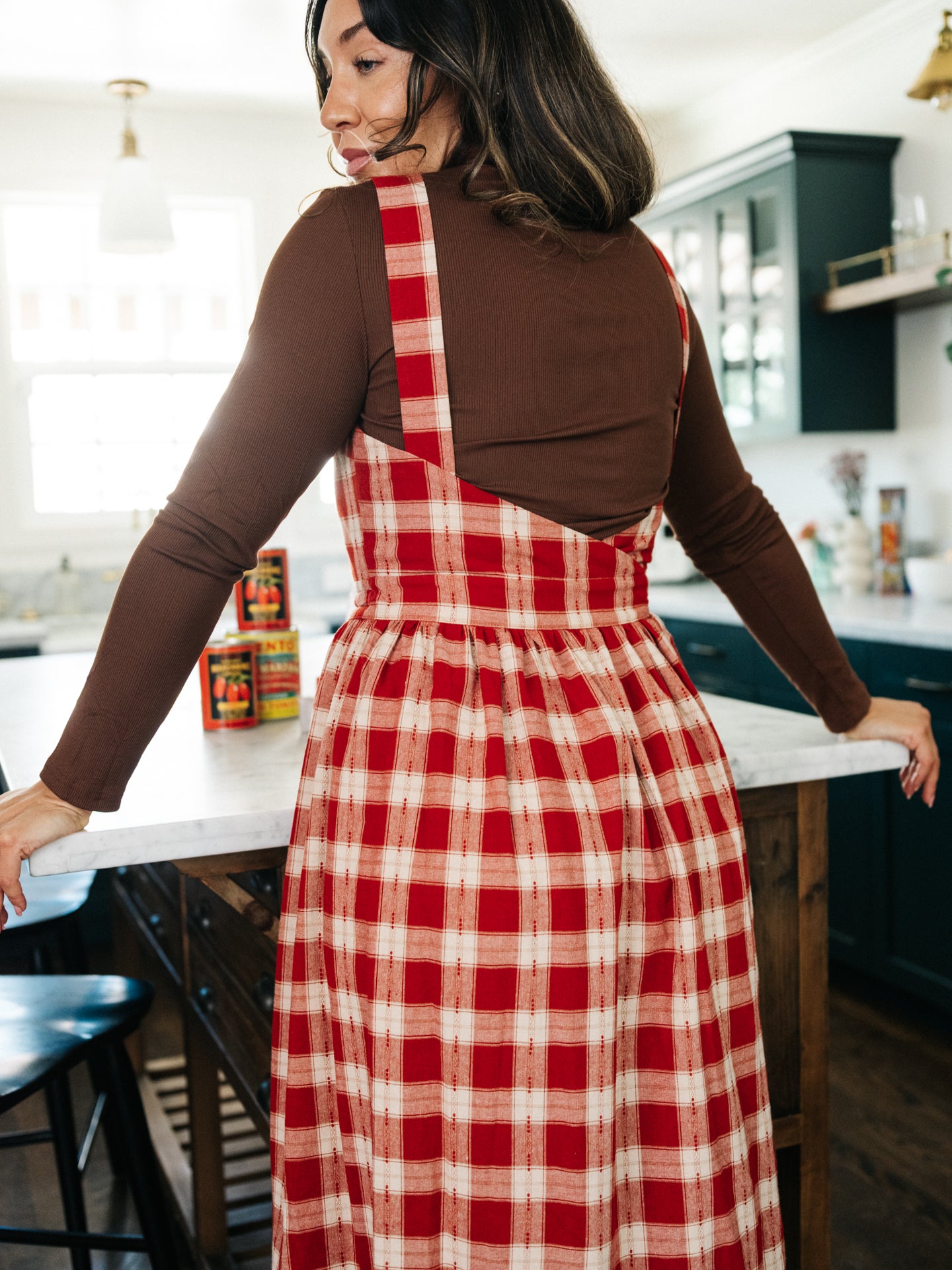 Gina Housedress Red Sauce Plaid