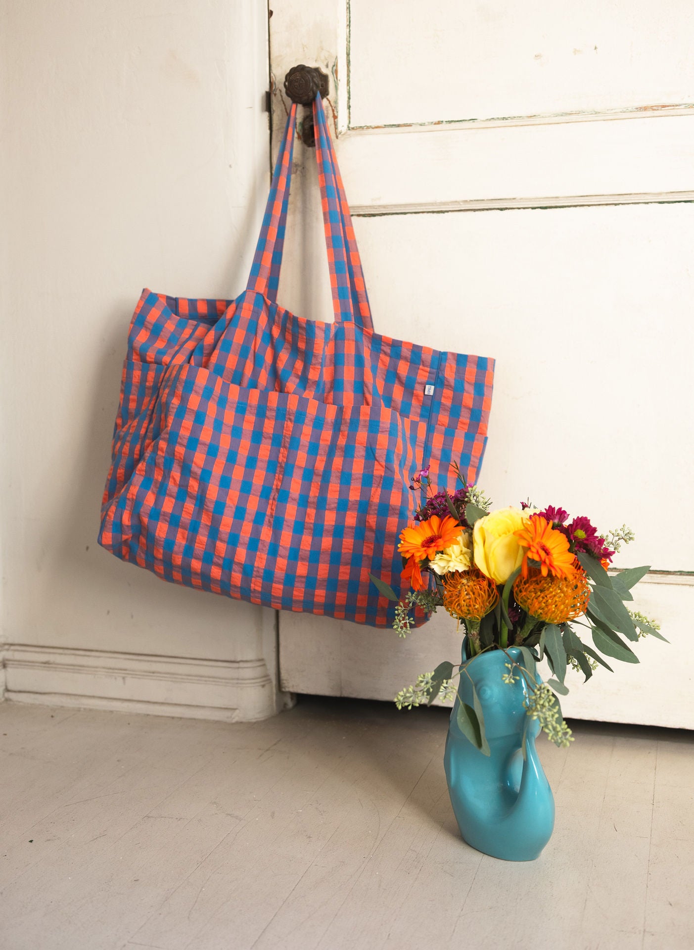 MA x TIMH Grocery Tote Spiced Gingham