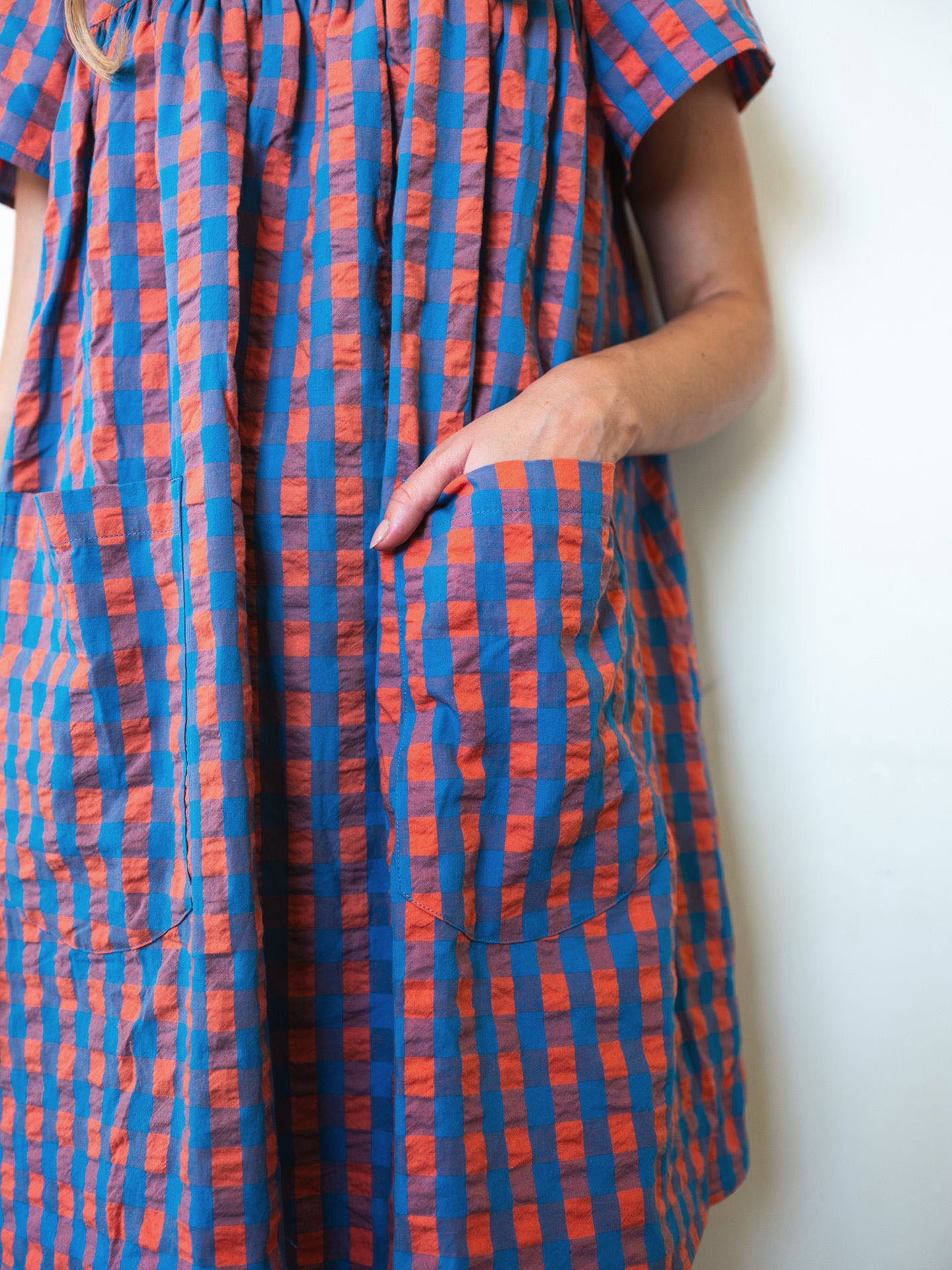 Madeleine Mini Housedress Spiced Gingham