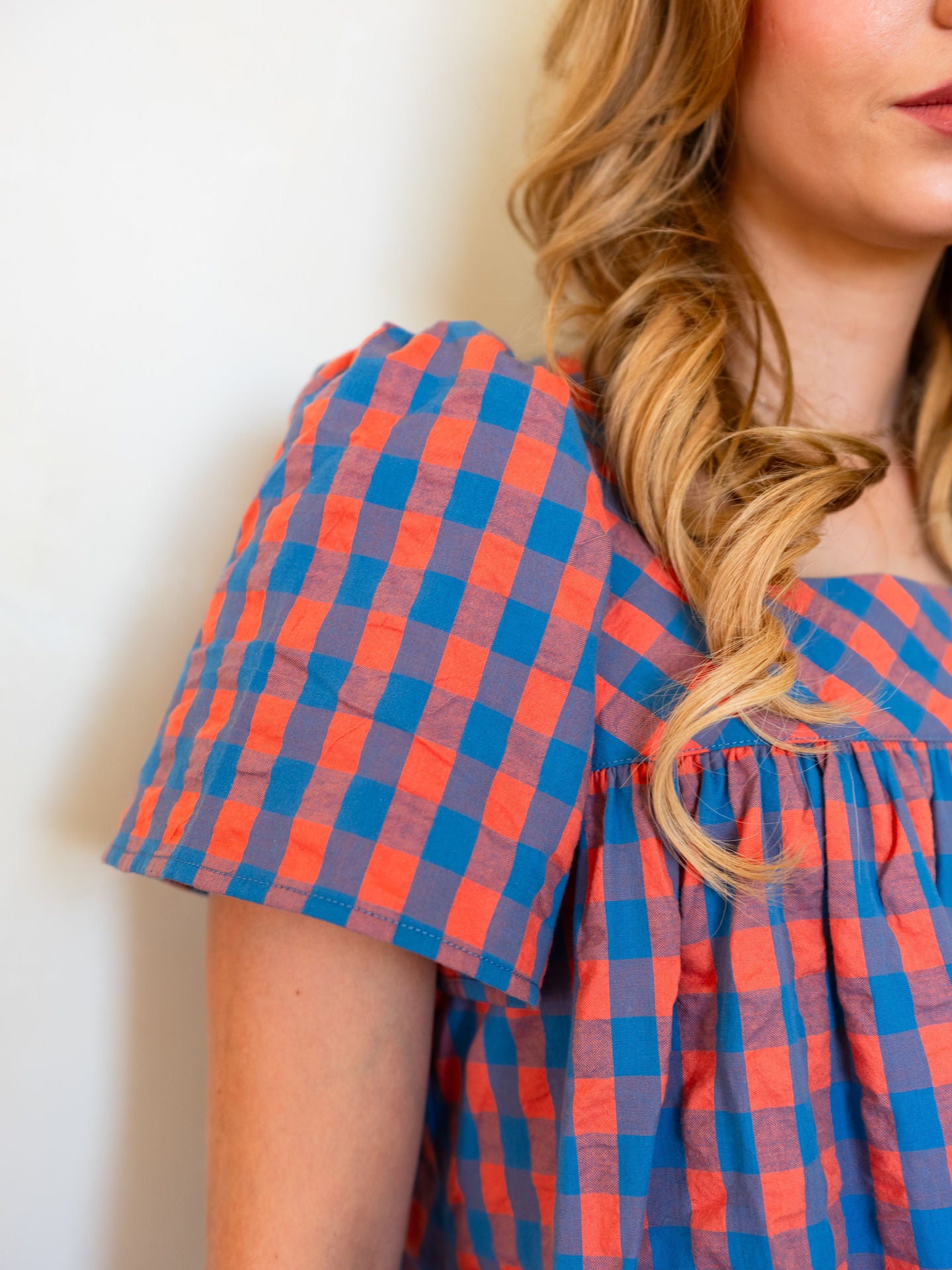 Madeleine Mini Housedress Spiced Gingham