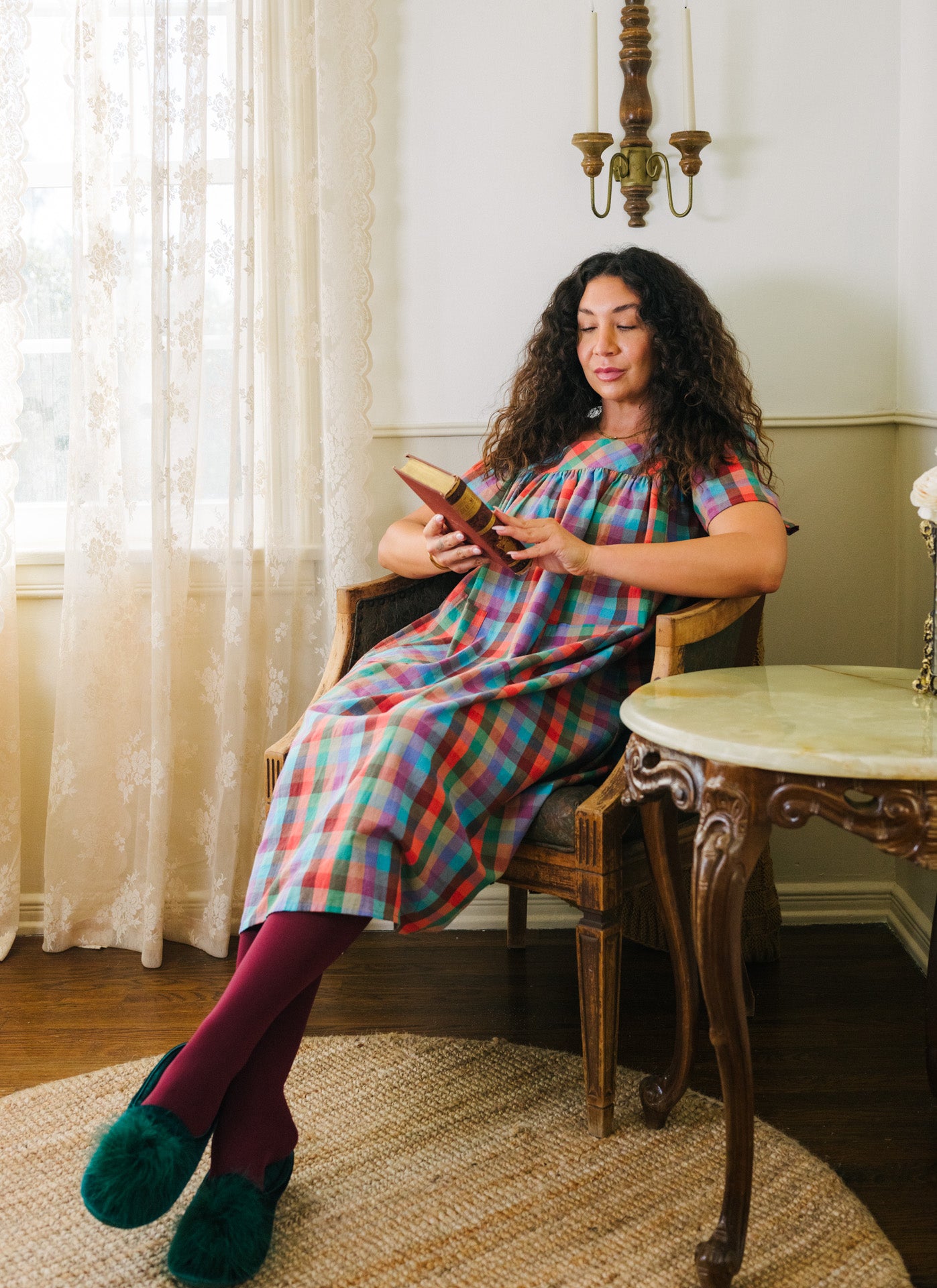 Rosalie Housedress Rainbow Gingham