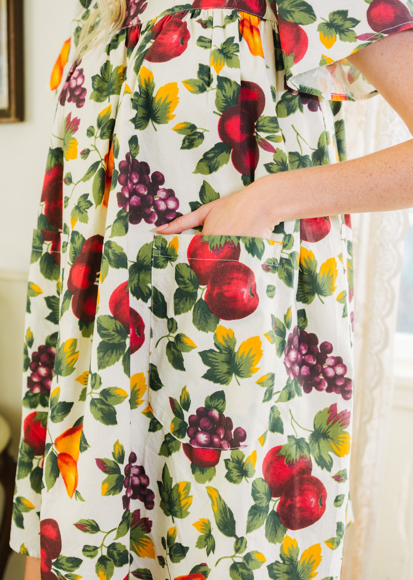 Rose Mini Housedress Sunset Fruit