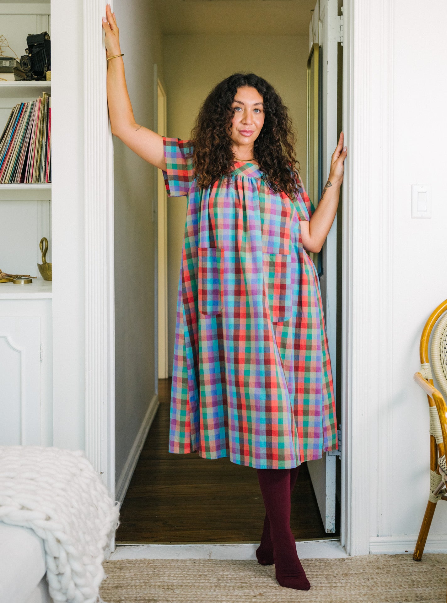 Rosalie Housedress Rainbow Gingham