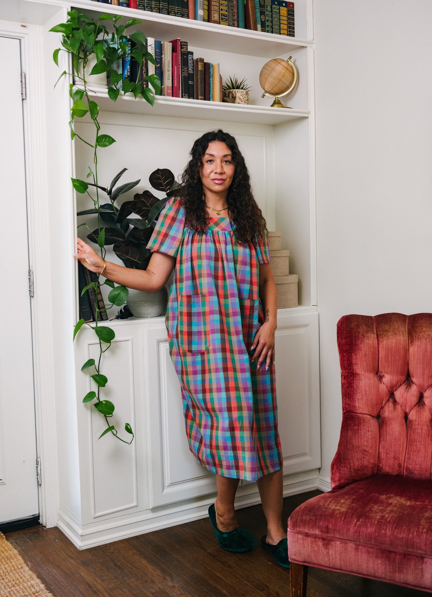 Rosalie Housedress Rainbow Gingham